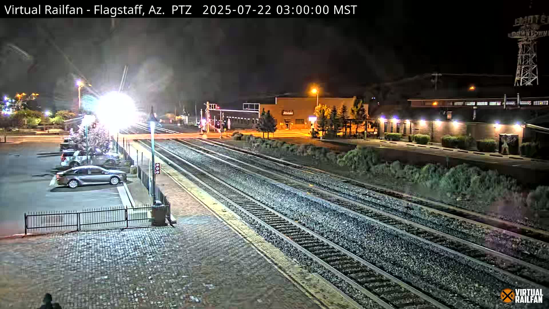 Flagstaff Amtrak Railroad Live Cam - Flagstaff, Coconino, Arizona, USA