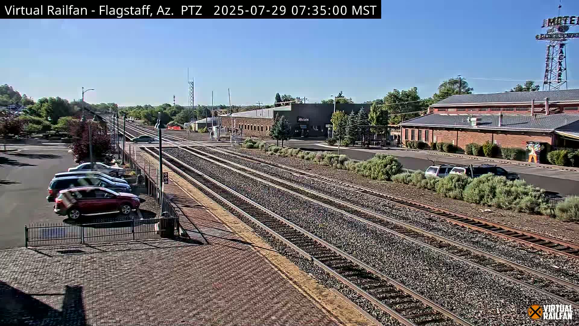 Flagstaff Amtrak Railroad Live Cam - Flagstaff, Coconino, Arizona, USA