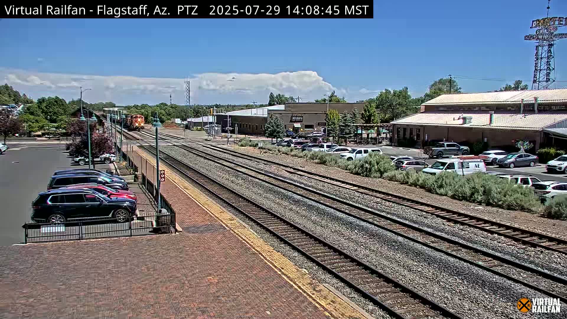 Flagstaff Amtrak Railroad Live Cam - Flagstaff, Coconino, Arizona, USA