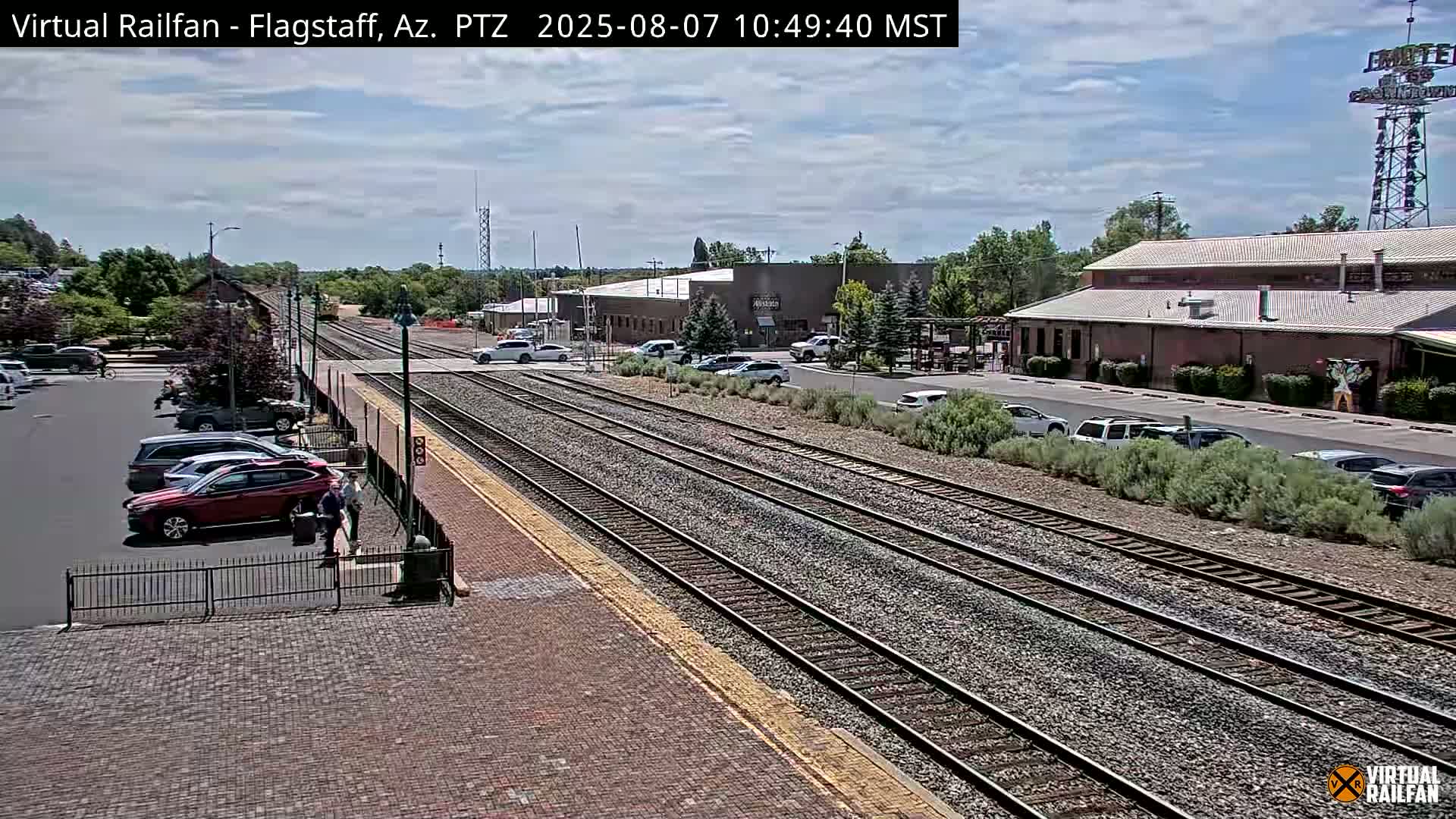 Flagstaff Amtrak Railroad Live Cam - Flagstaff, Coconino, Arizona, USA
