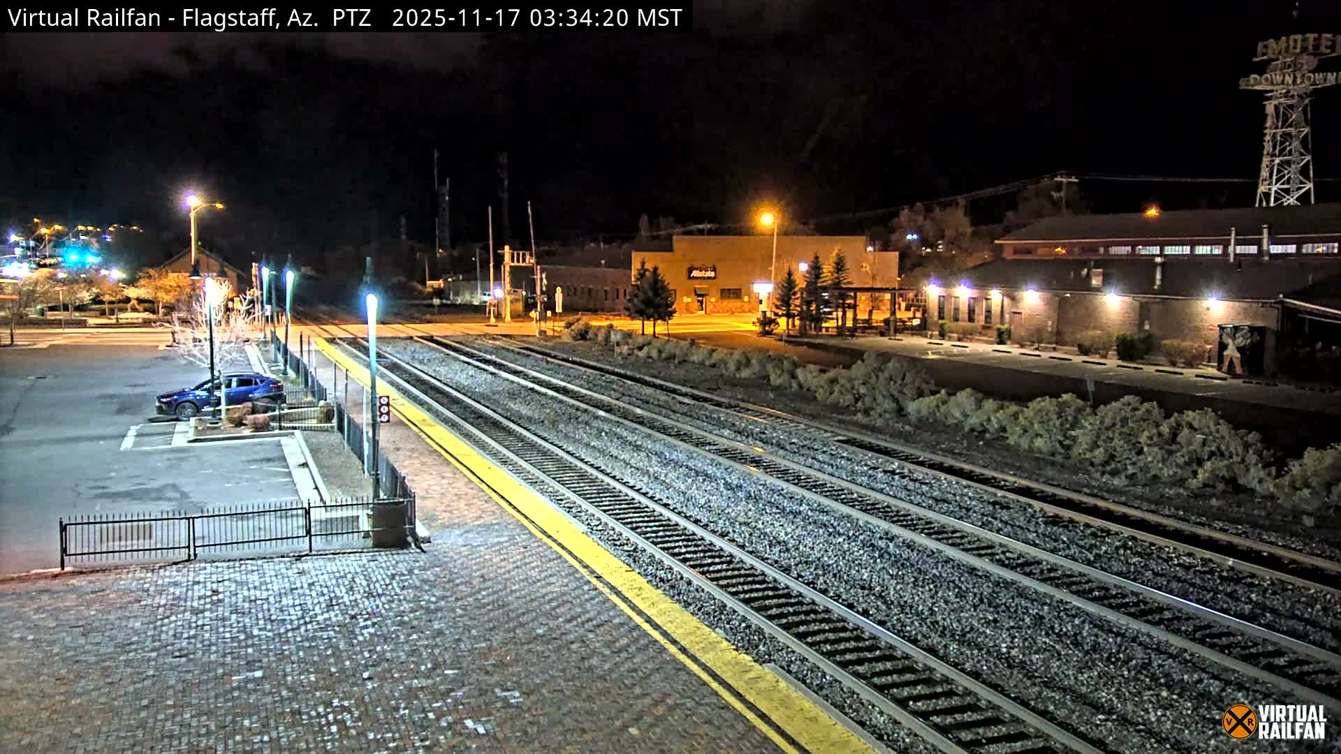 Flagstaff Amtrak Railroad Live Cam - Flagstaff, Coconino, Arizona, USA