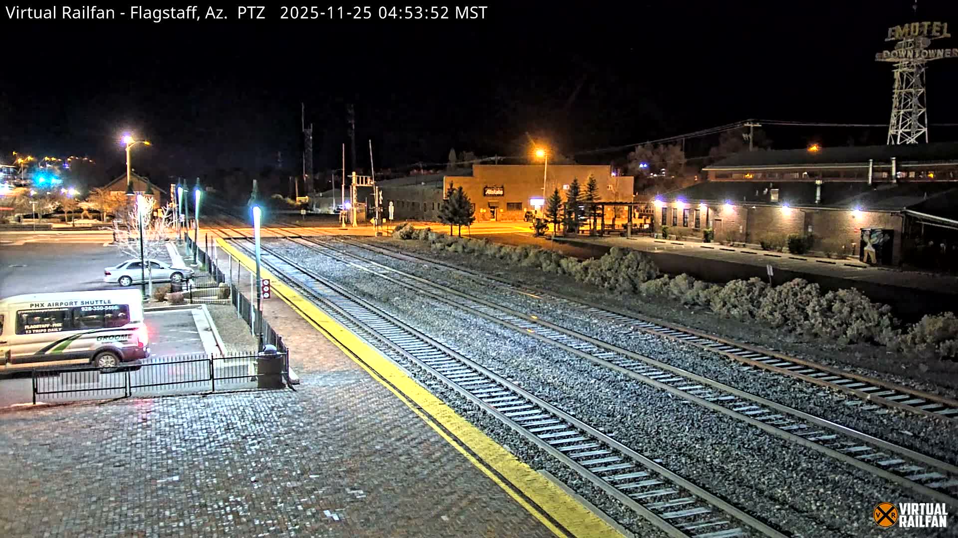 Flagstaff Amtrak Railroad Live Cam - Flagstaff, Coconino, Arizona, USA