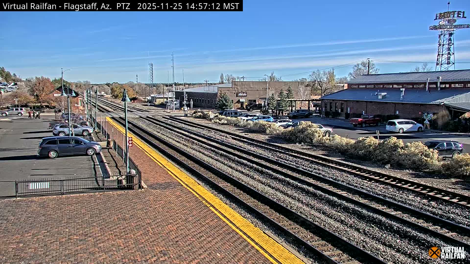 Flagstaff Amtrak Railroad Live Cam - Flagstaff, Coconino, Arizona, USA