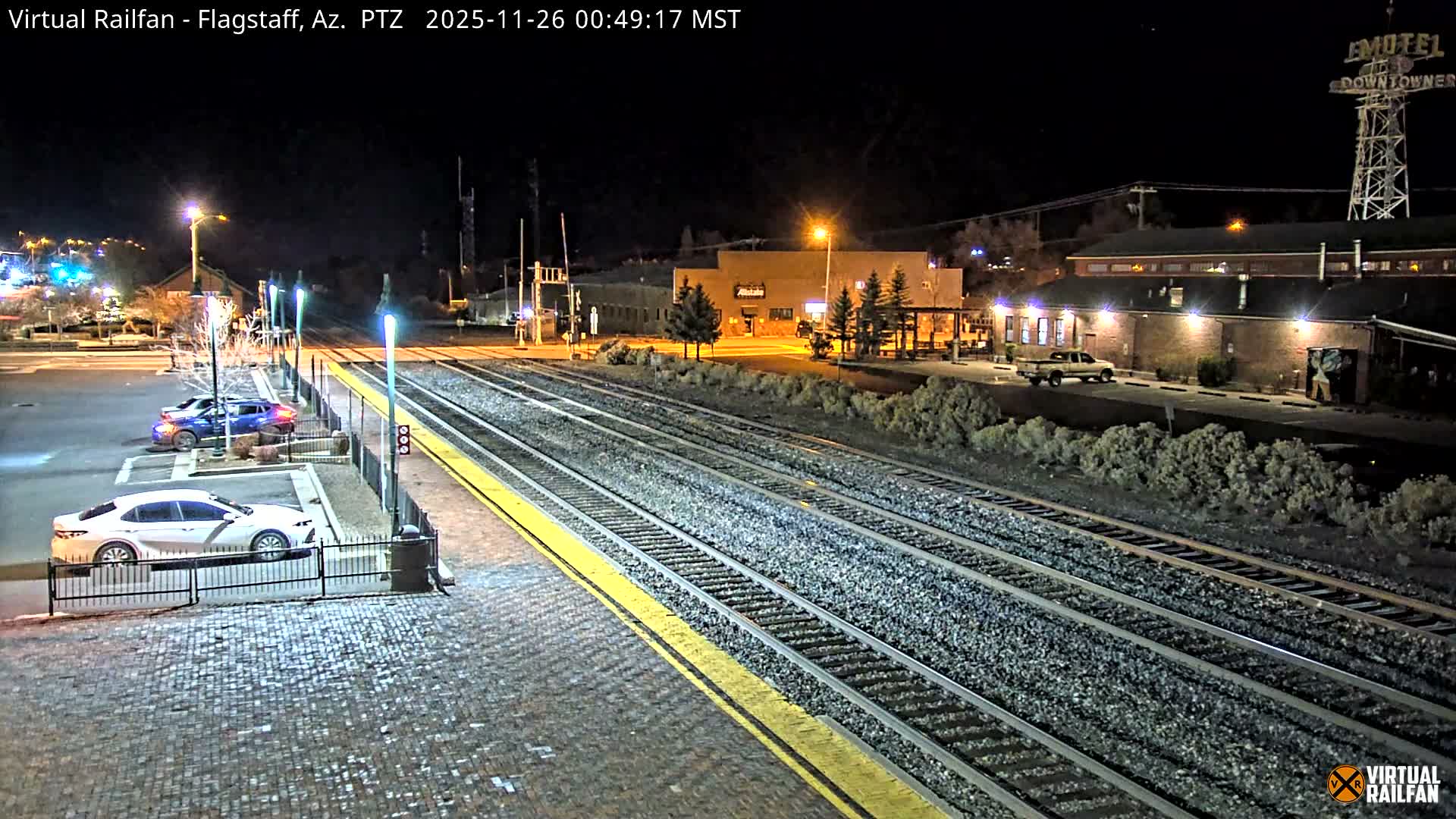 Flagstaff Amtrak Railroad Live Cam - Flagstaff, Coconino, Arizona, USA