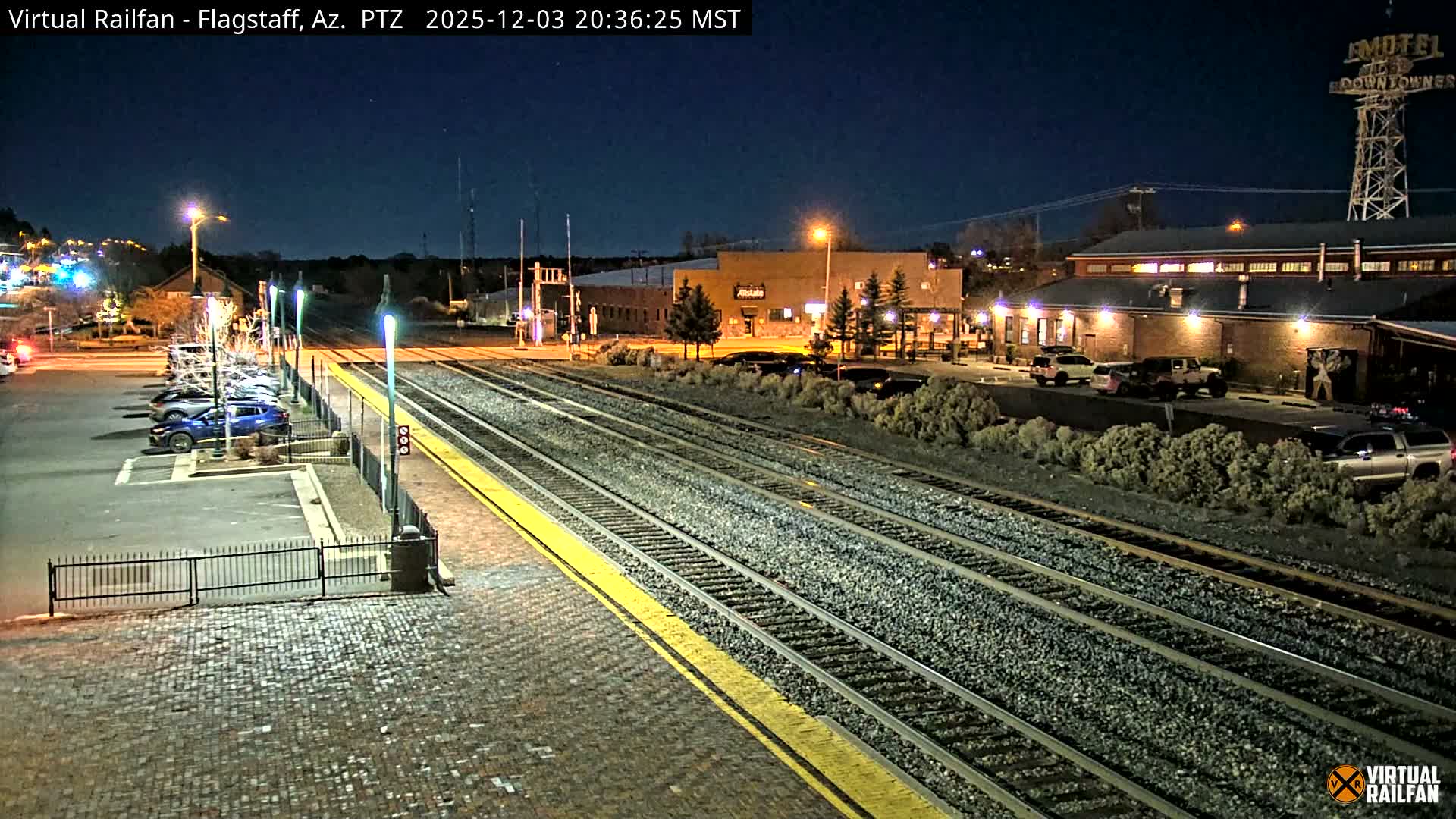 Flagstaff Amtrak Railroad Live Cam - Flagstaff, Coconino, Arizona, USA