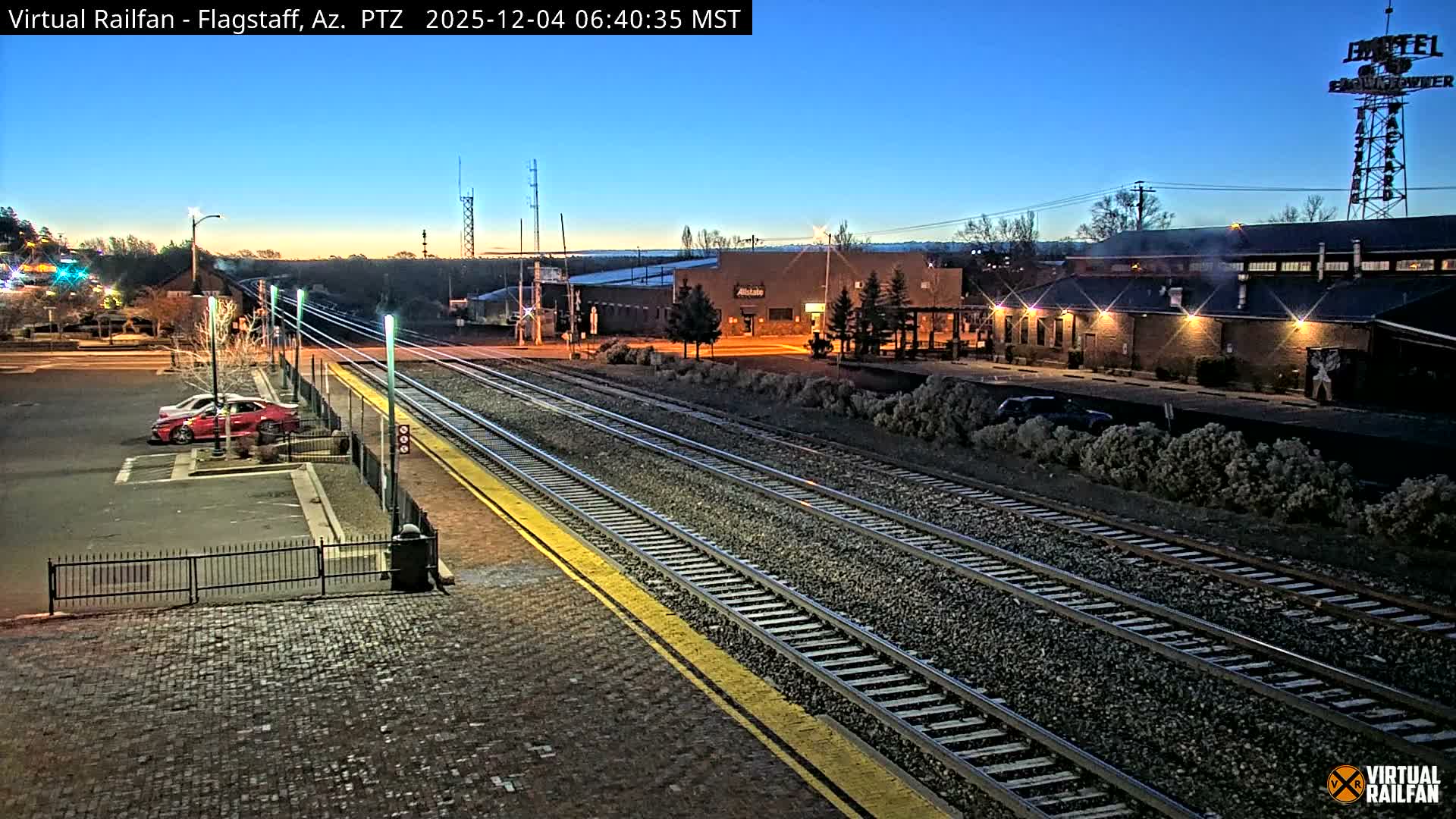 Flagstaff Amtrak Railroad Live Cam - Flagstaff, Coconino, Arizona, USA