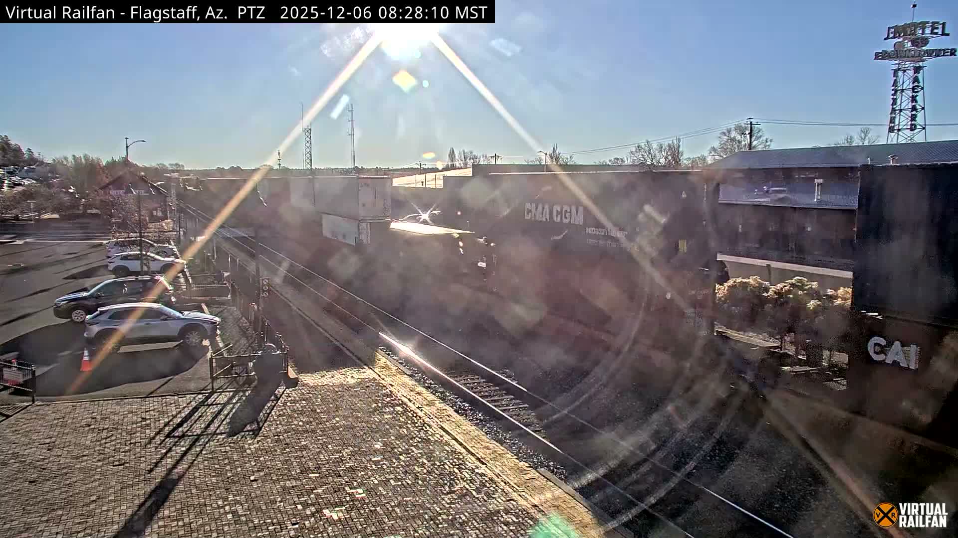 Flagstaff Amtrak Railroad Live Cam - Flagstaff, Coconino, Arizona, USA
