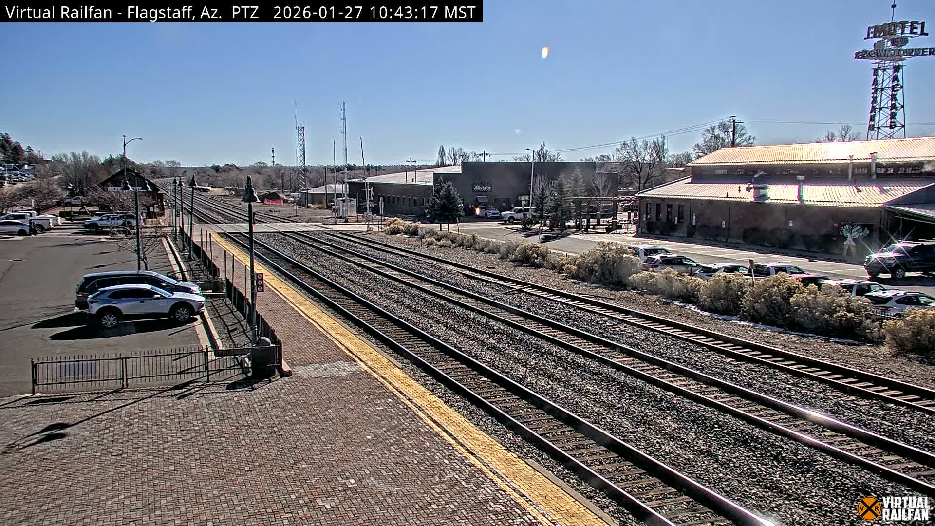 Flagstaff Amtrak Railroad Live Cam - Flagstaff, Coconino, Arizona, USA