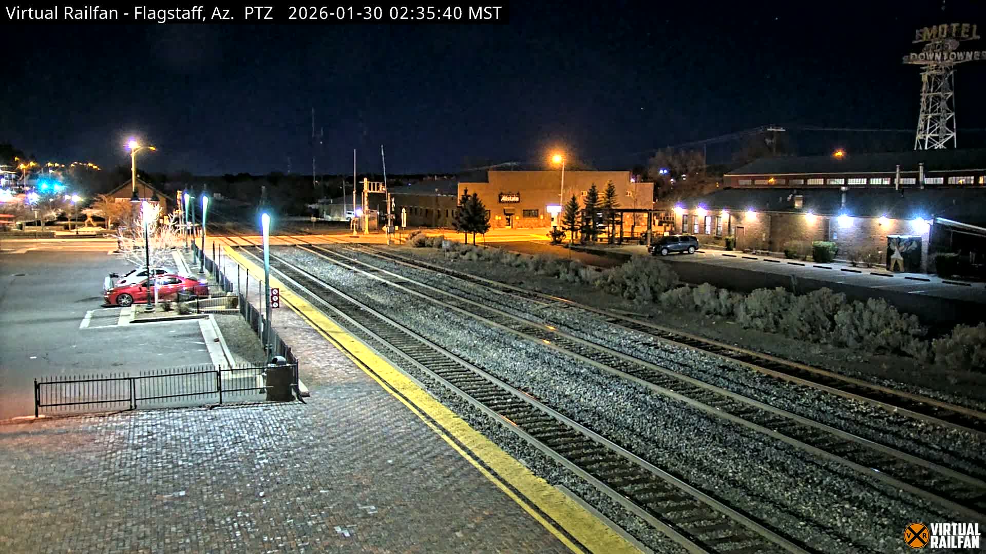 Flagstaff Amtrak Railroad Live Cam - Flagstaff, Coconino, Arizona, USA