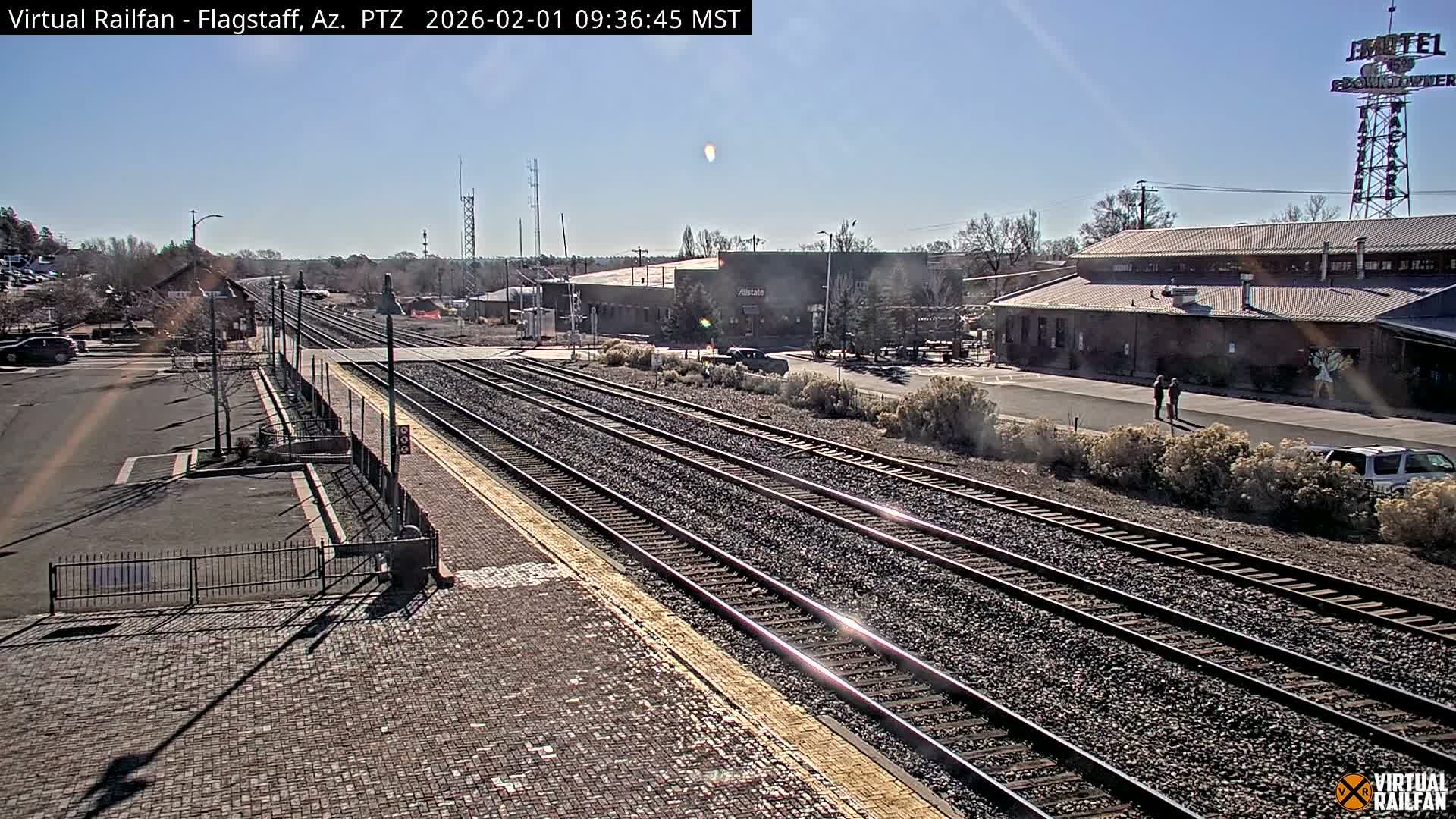 Flagstaff Amtrak Railroad Live Cam - Flagstaff, Coconino, Arizona, USA