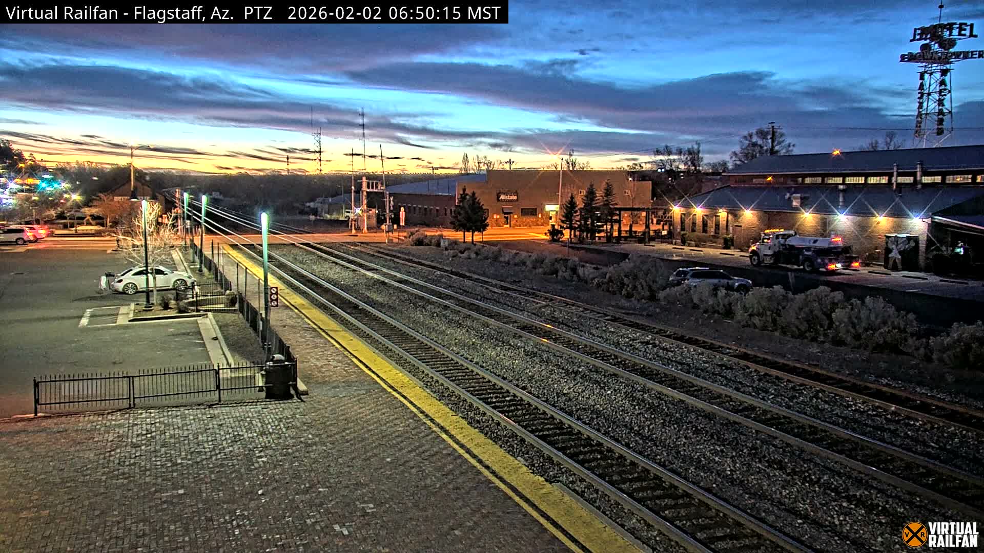 Flagstaff Amtrak Railroad Live Cam - Flagstaff, Coconino, Arizona, USA