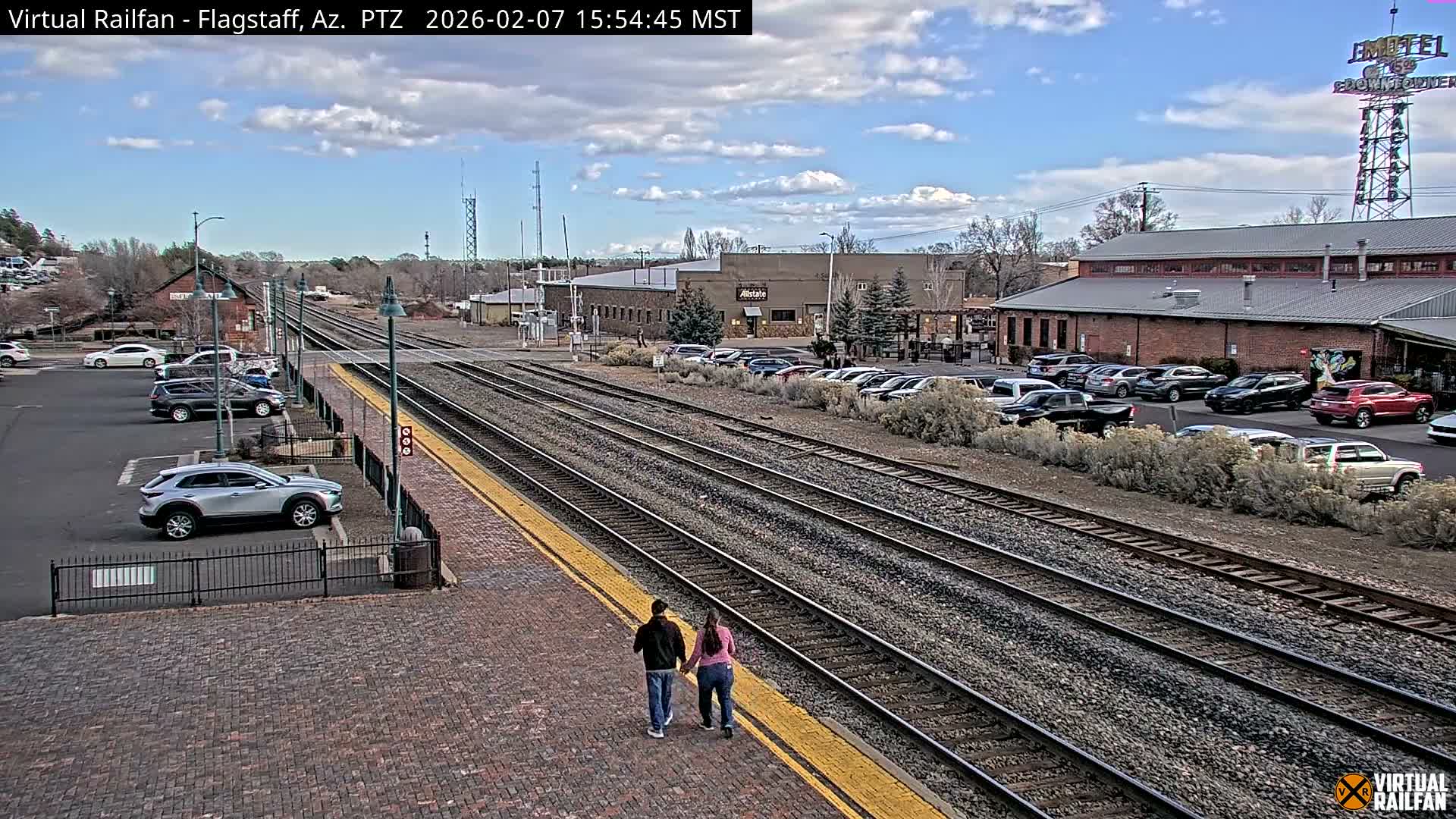 Flagstaff Amtrak Railroad Live Cam - Flagstaff, Coconino, Arizona, USA