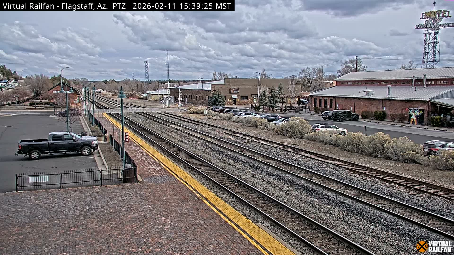 Flagstaff Amtrak Railroad Live Cam - Flagstaff, Coconino, Arizona, USA