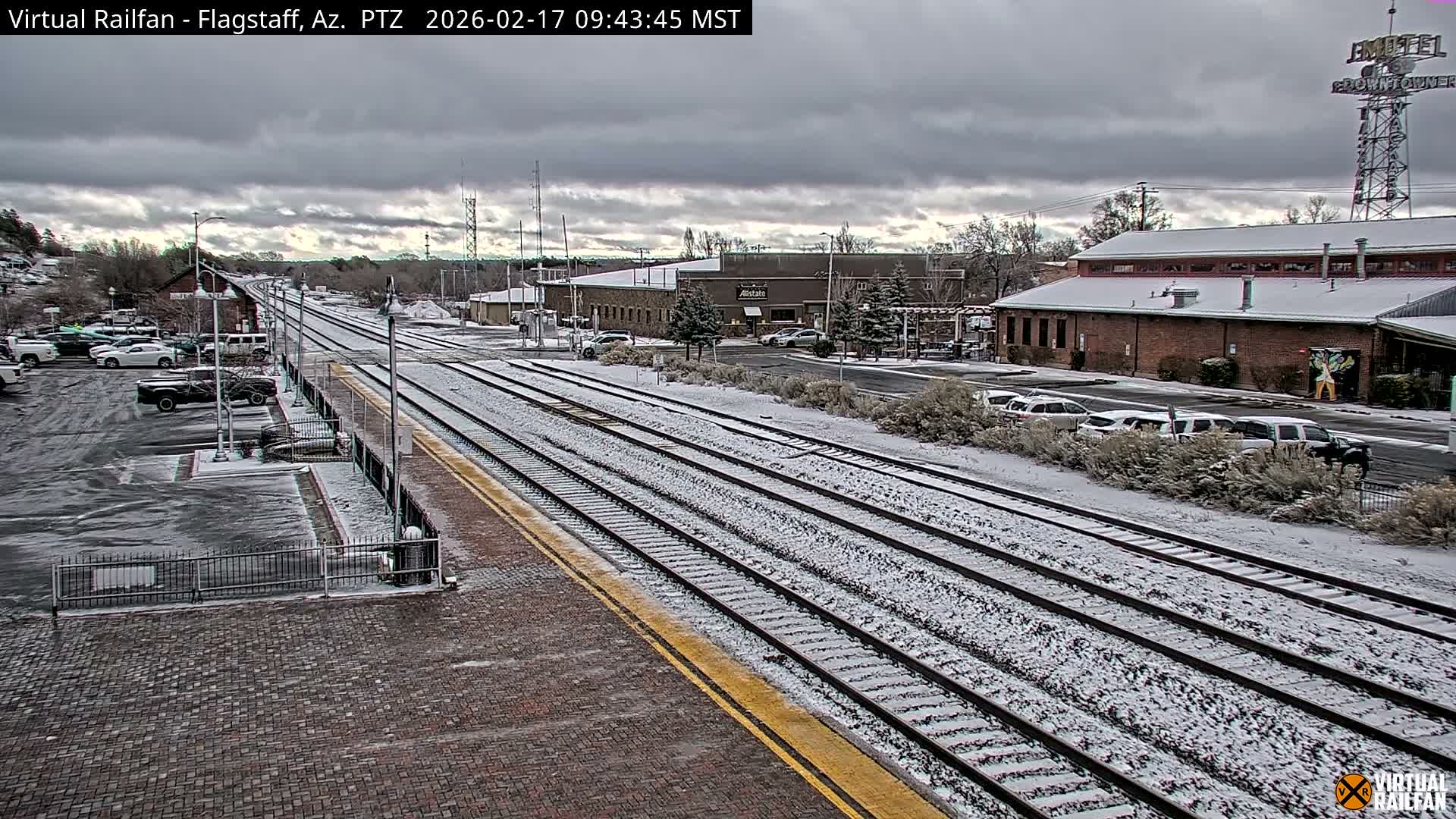 Flagstaff Amtrak Railroad Live Cam - Flagstaff, Coconino, Arizona, USA