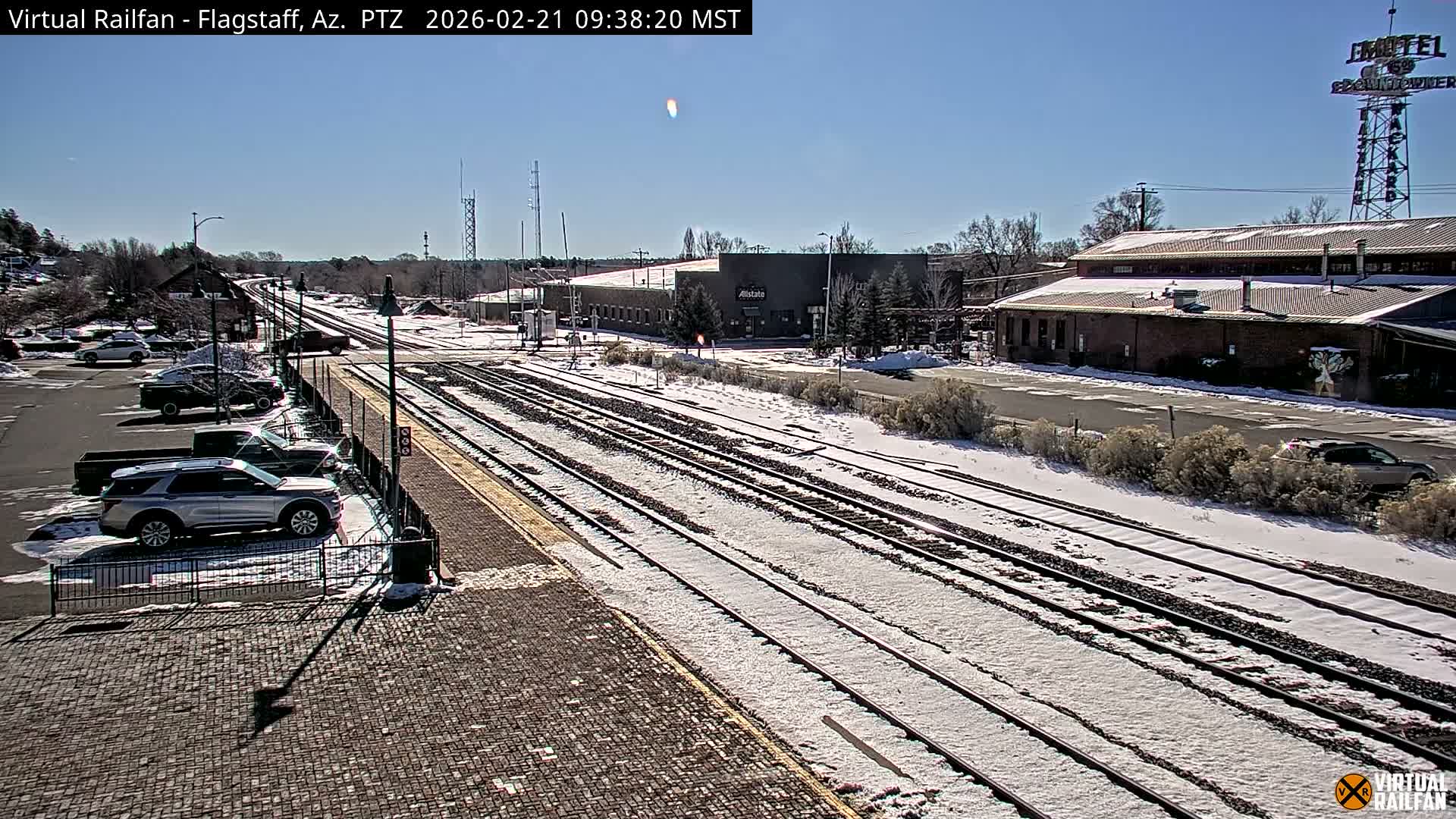 Flagstaff Amtrak Railroad Live Cam - Flagstaff, Coconino, Arizona, USA