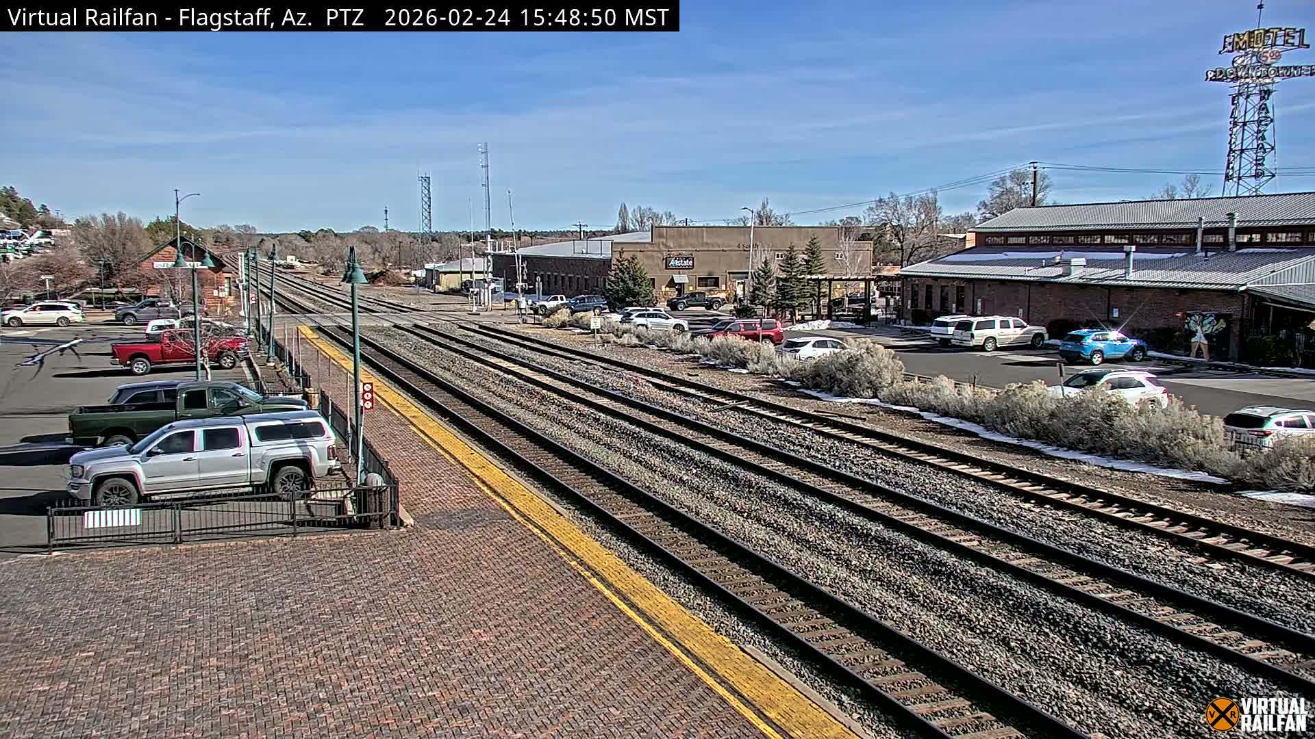 Flagstaff Amtrak Railroad Live Cam - Flagstaff, Coconino, Arizona, USA