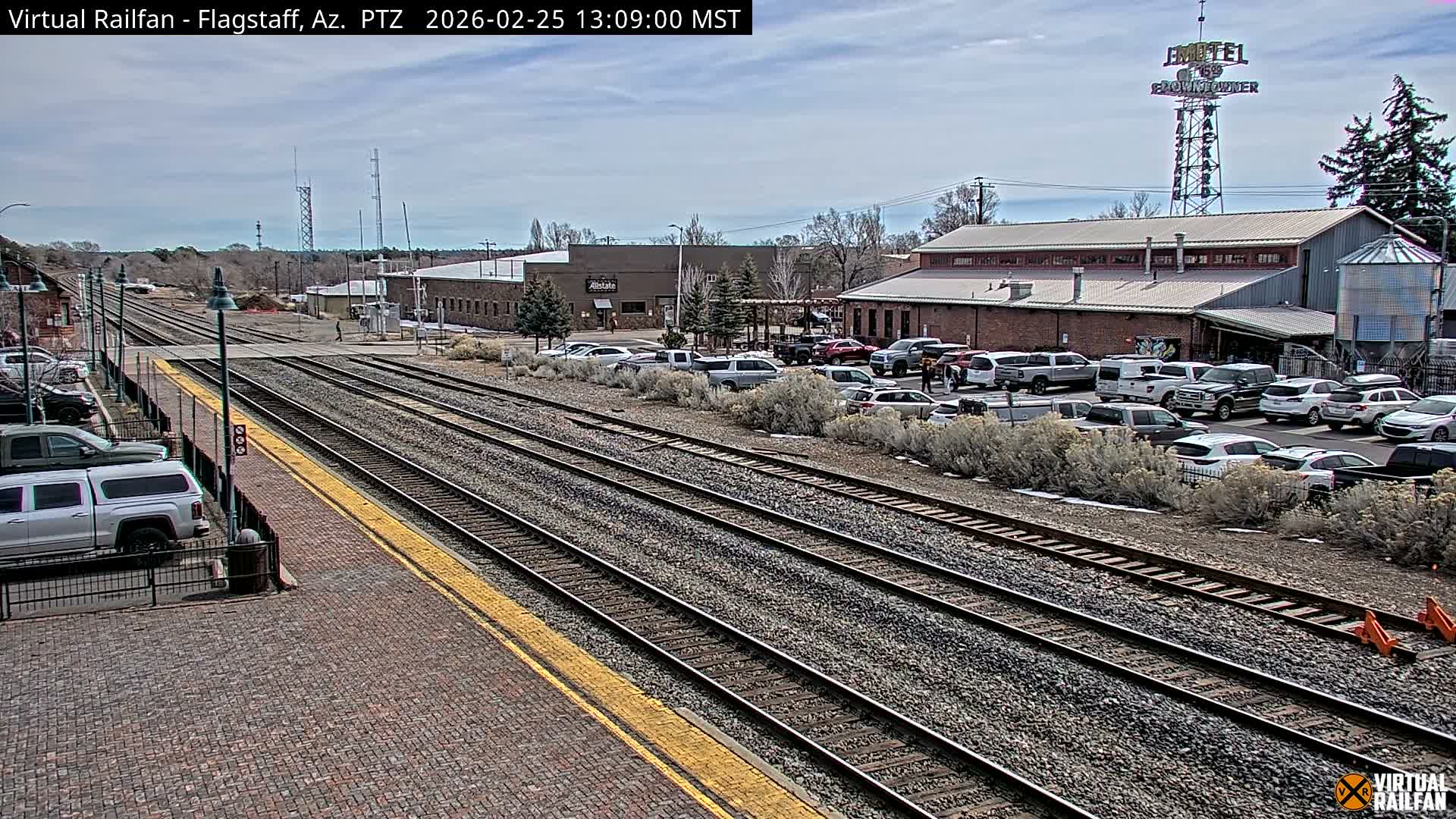 Flagstaff Amtrak Railroad Live Cam - Flagstaff, Coconino, Arizona, USA