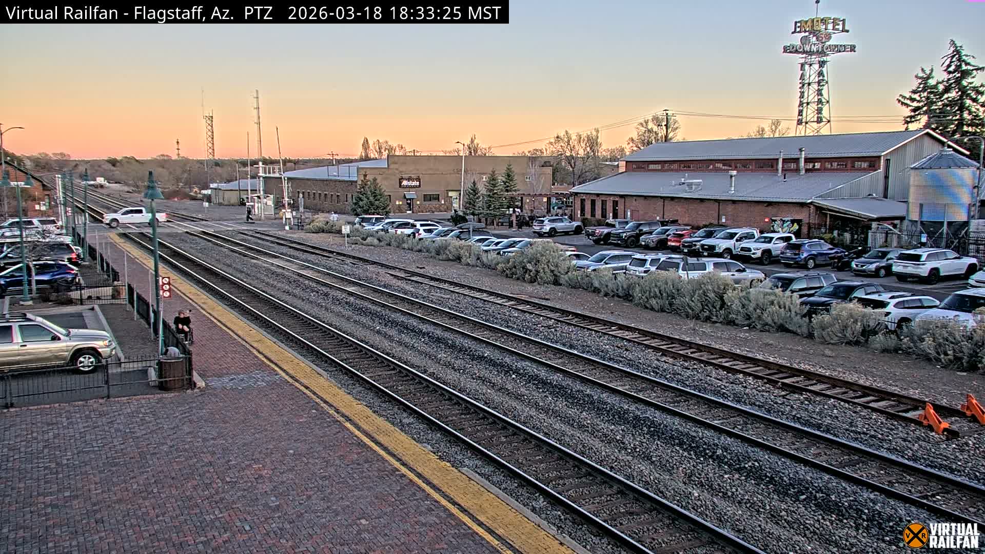 Flagstaff Amtrak Railroad Live Cam - Flagstaff, Coconino, Arizona, USA