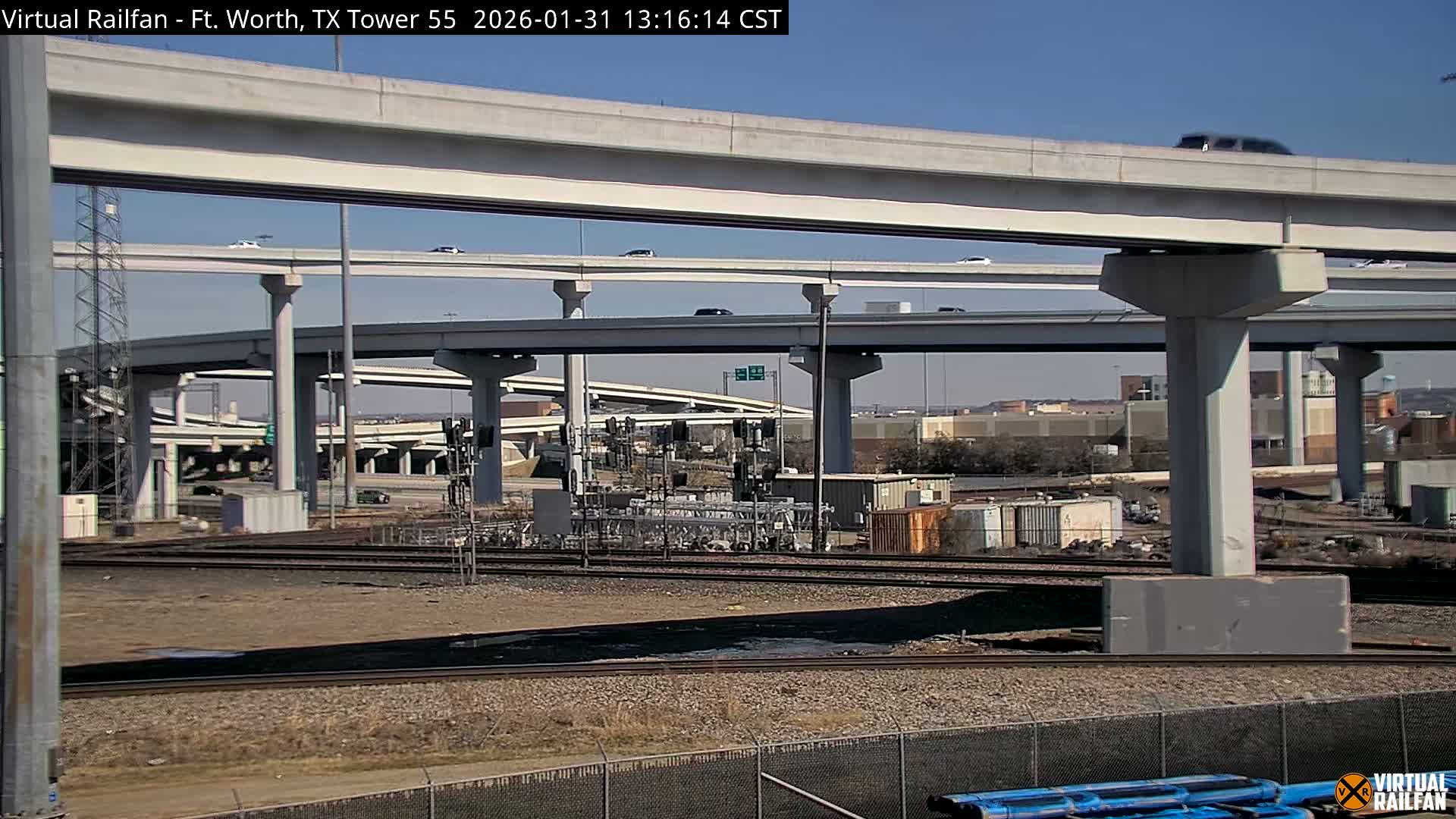 Fort Worth/Tower 55 Diamond Railroad Crossing Live Cam - Forth Worth, Tarrant ,Texas, USA 