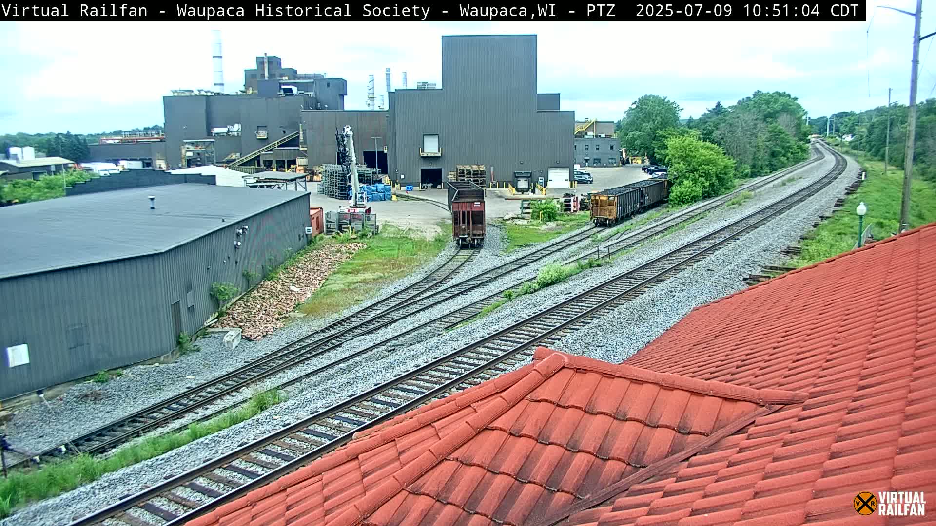 Waupaca City & Waupaca Train Station Live Cam - Waupaca, Waupaca County, Wisconsin, USA