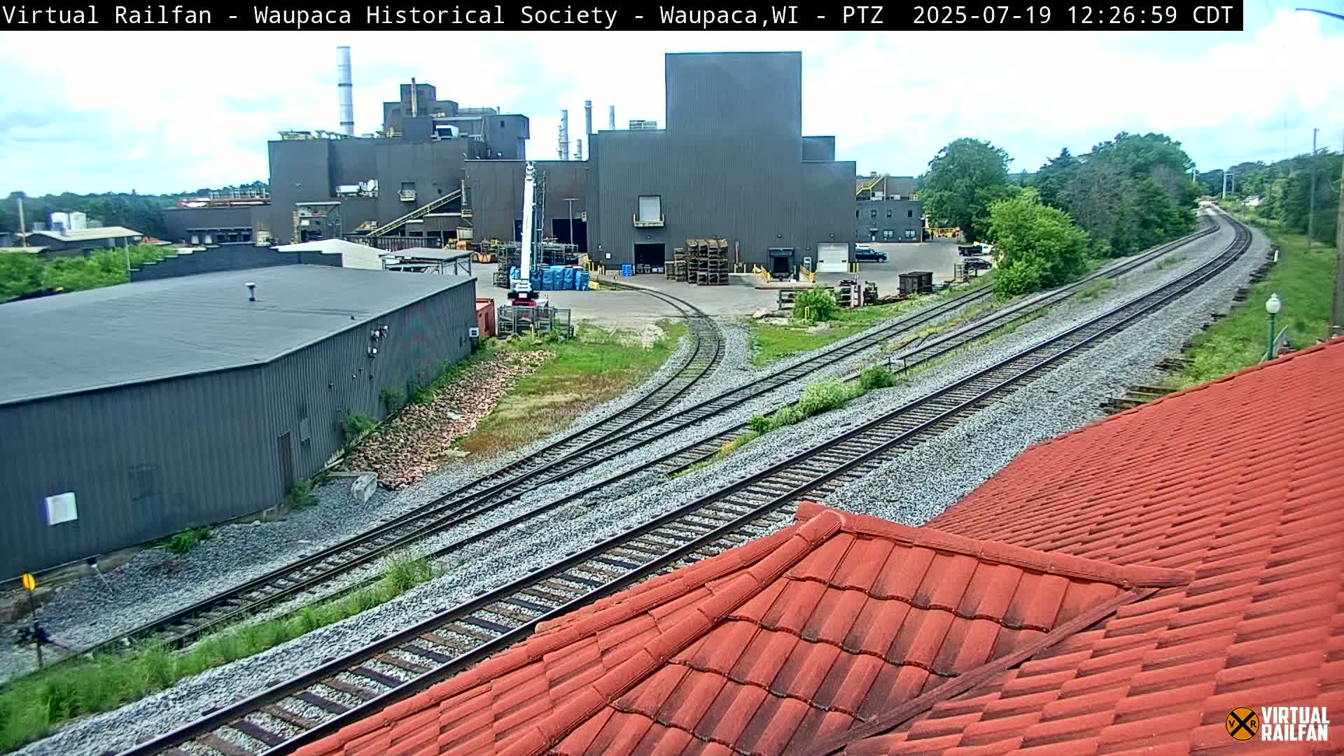 Waupaca City & Waupaca Train Station Live Cam - Waupaca, Waupaca County, Wisconsin, USA