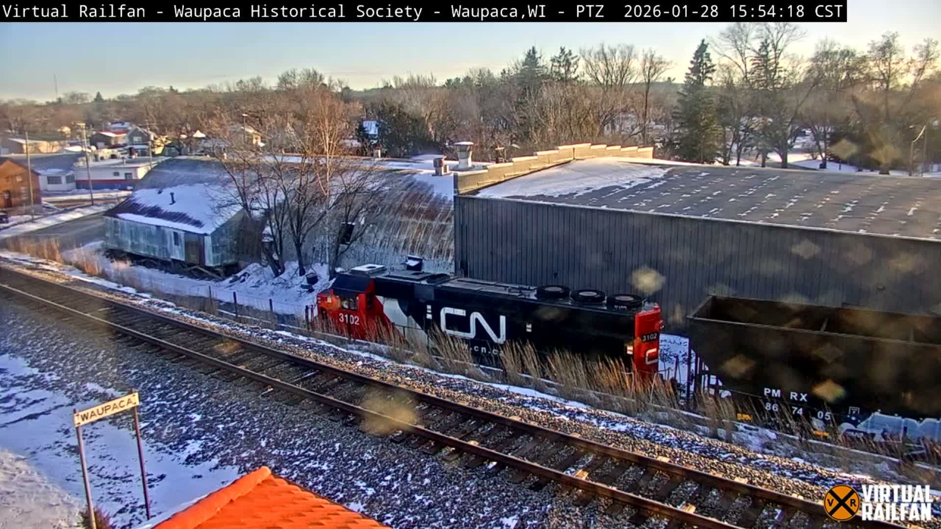 Waupaca City & Waupaca Train Station Live Cam - Waupaca, Waupaca County, Wisconsin, USA