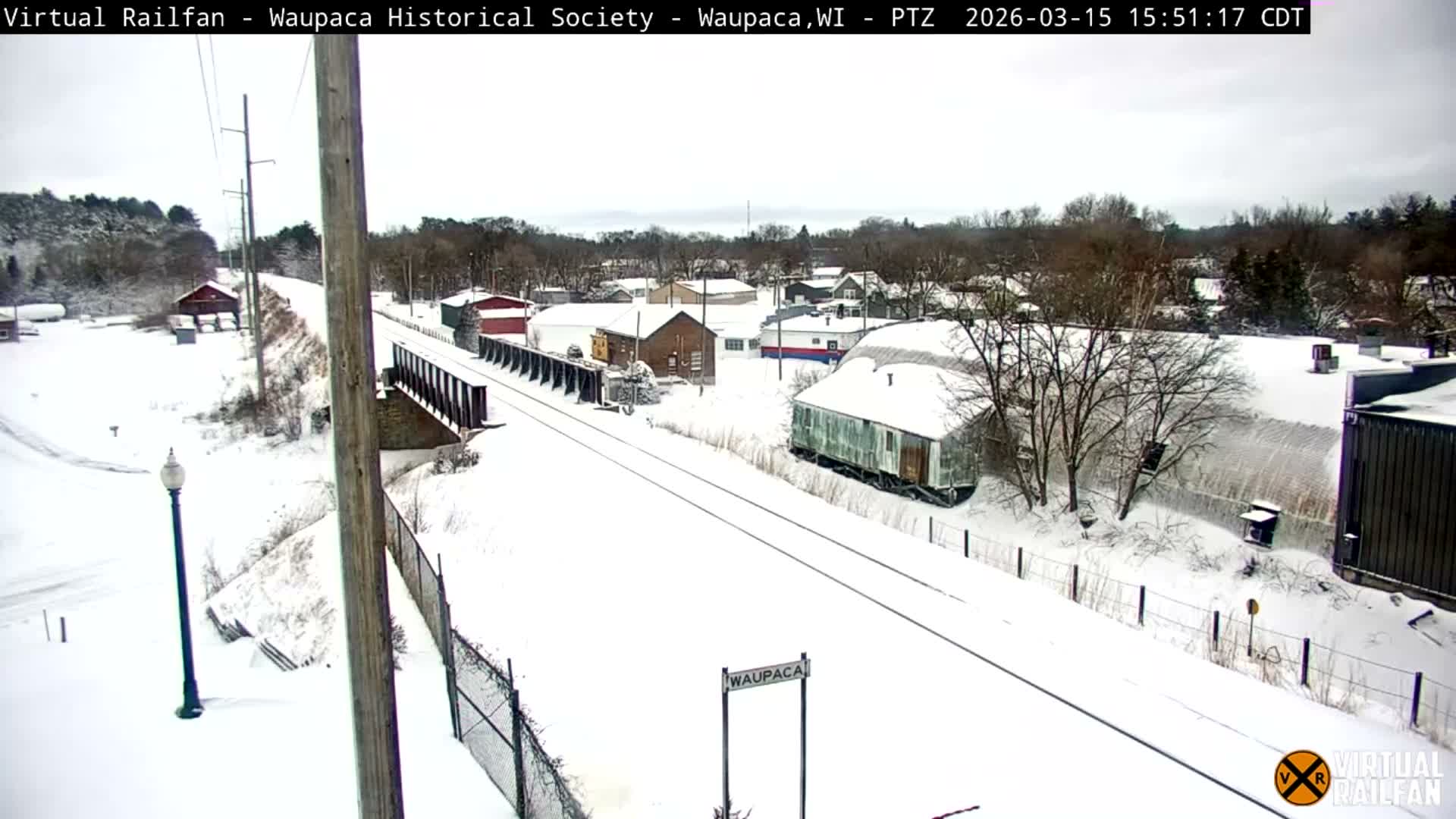 Waupaca City & Waupaca Train Station Live Cam - Waupaca, Waupaca County, Wisconsin, USA