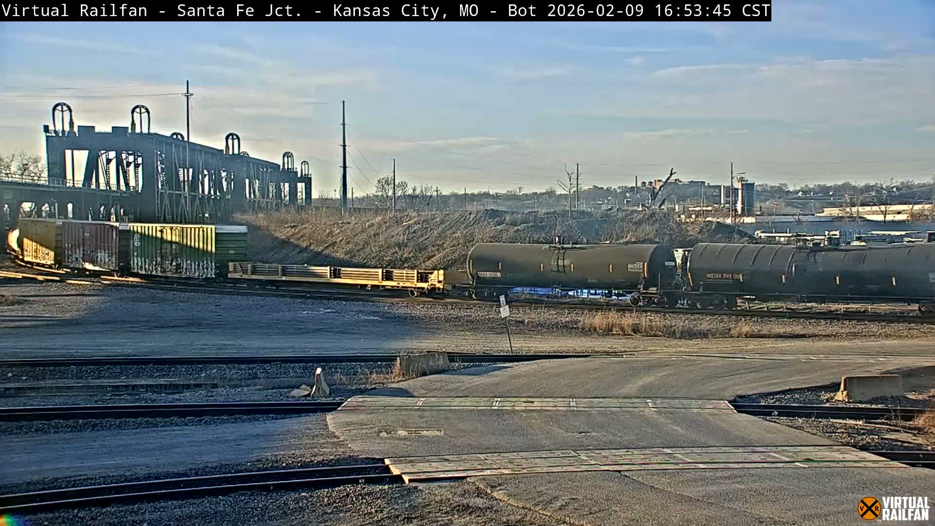 Kansas City Santa Fe Railway Junction Live Cam - Kansas City, Jackson, Missouri, USA 