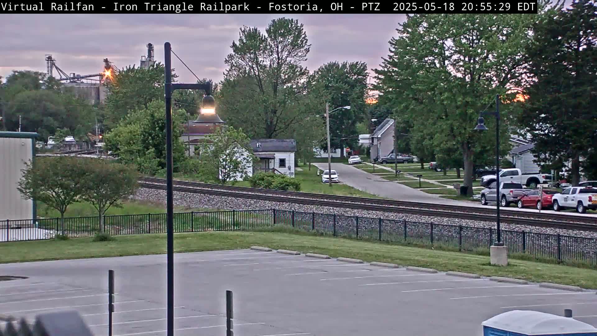 Fostoria Iron Triangle Railpark  & Railroad Crossing Live Cam -Fostoria , Seneca, Ohio, USA
