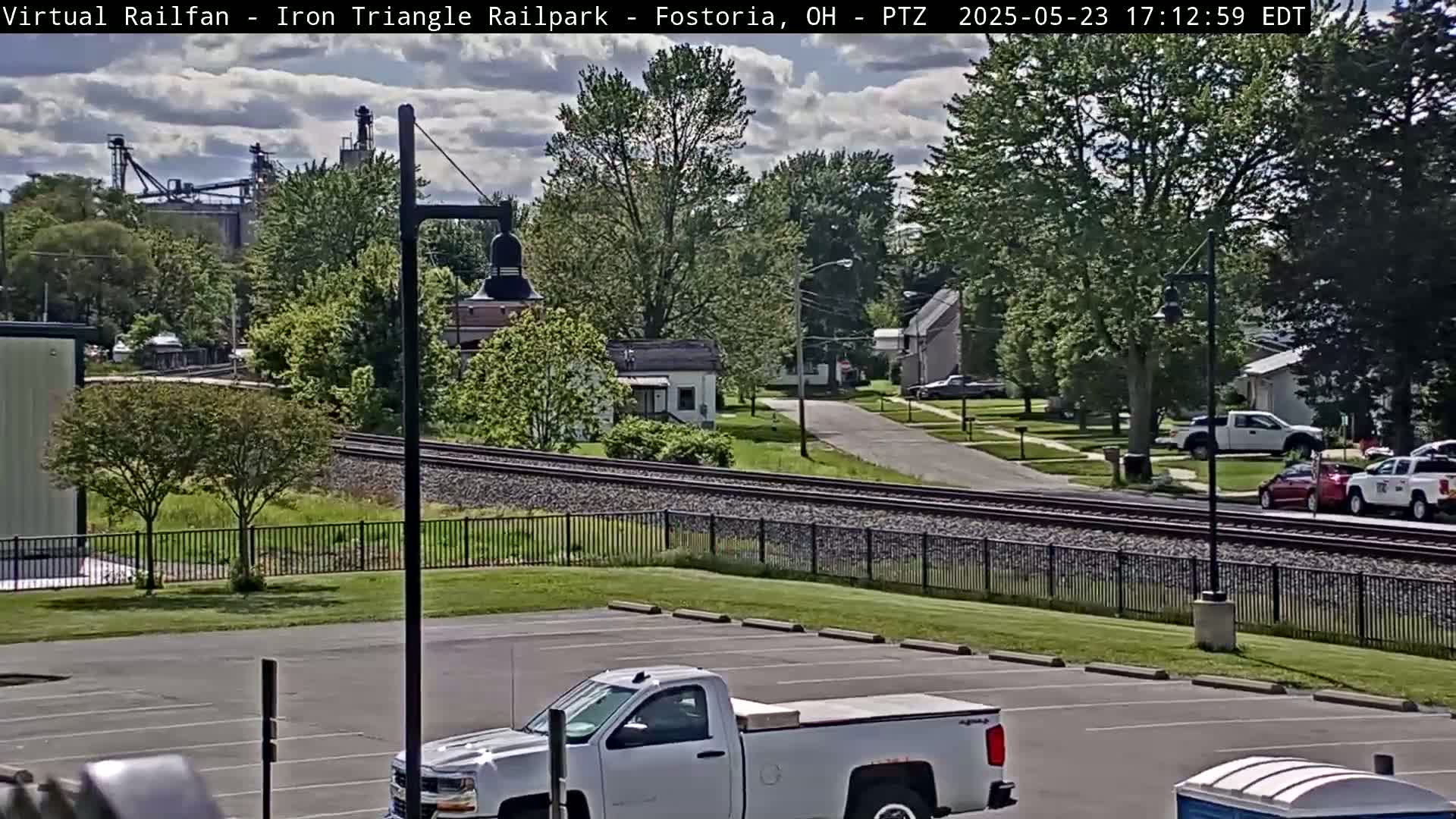 Fostoria Iron Triangle Railpark  & Railroad Crossing Live Cam -Fostoria , Seneca, Ohio, USA