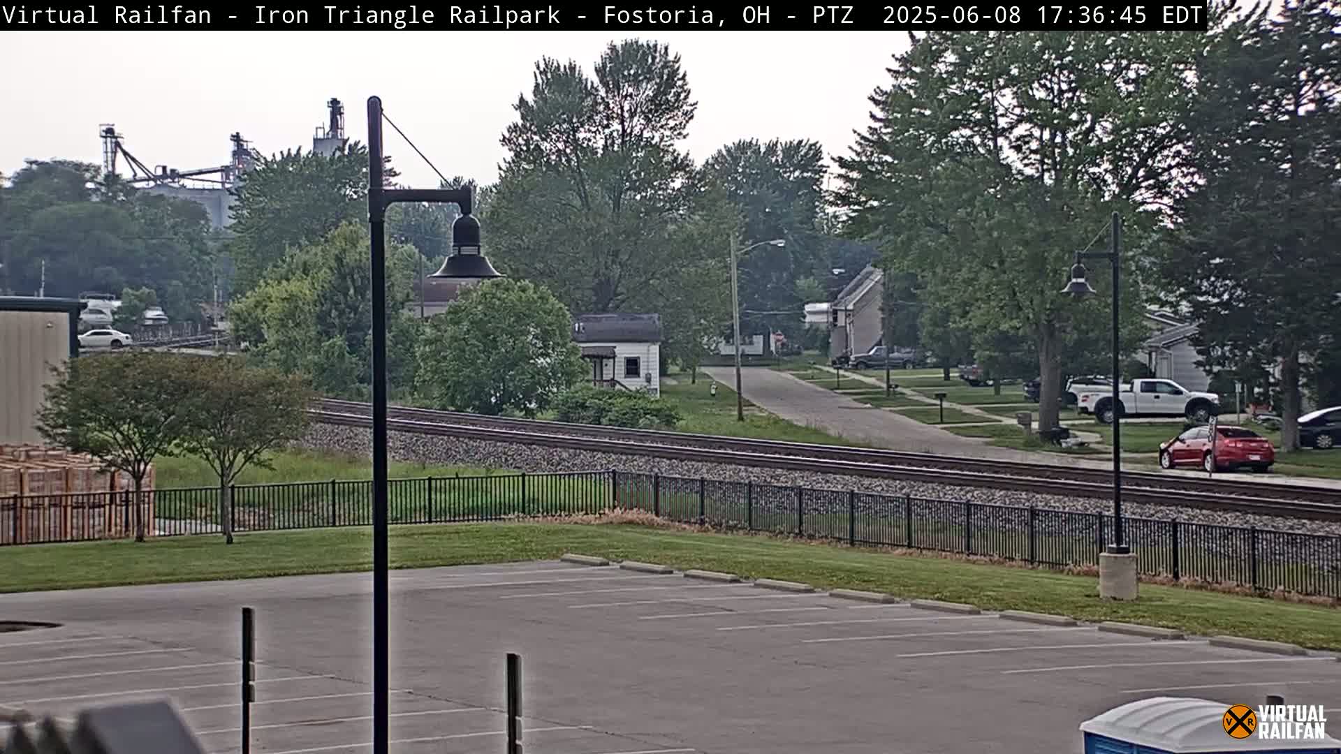 Fostoria Iron Triangle Railpark  & Railroad Crossing Live Cam -Fostoria , Seneca, Ohio, USA