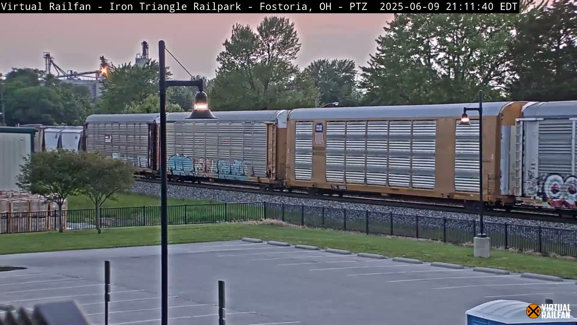 Fostoria Iron Triangle Railpark  & Railroad Crossing Live Cam -Fostoria , Seneca, Ohio, USA