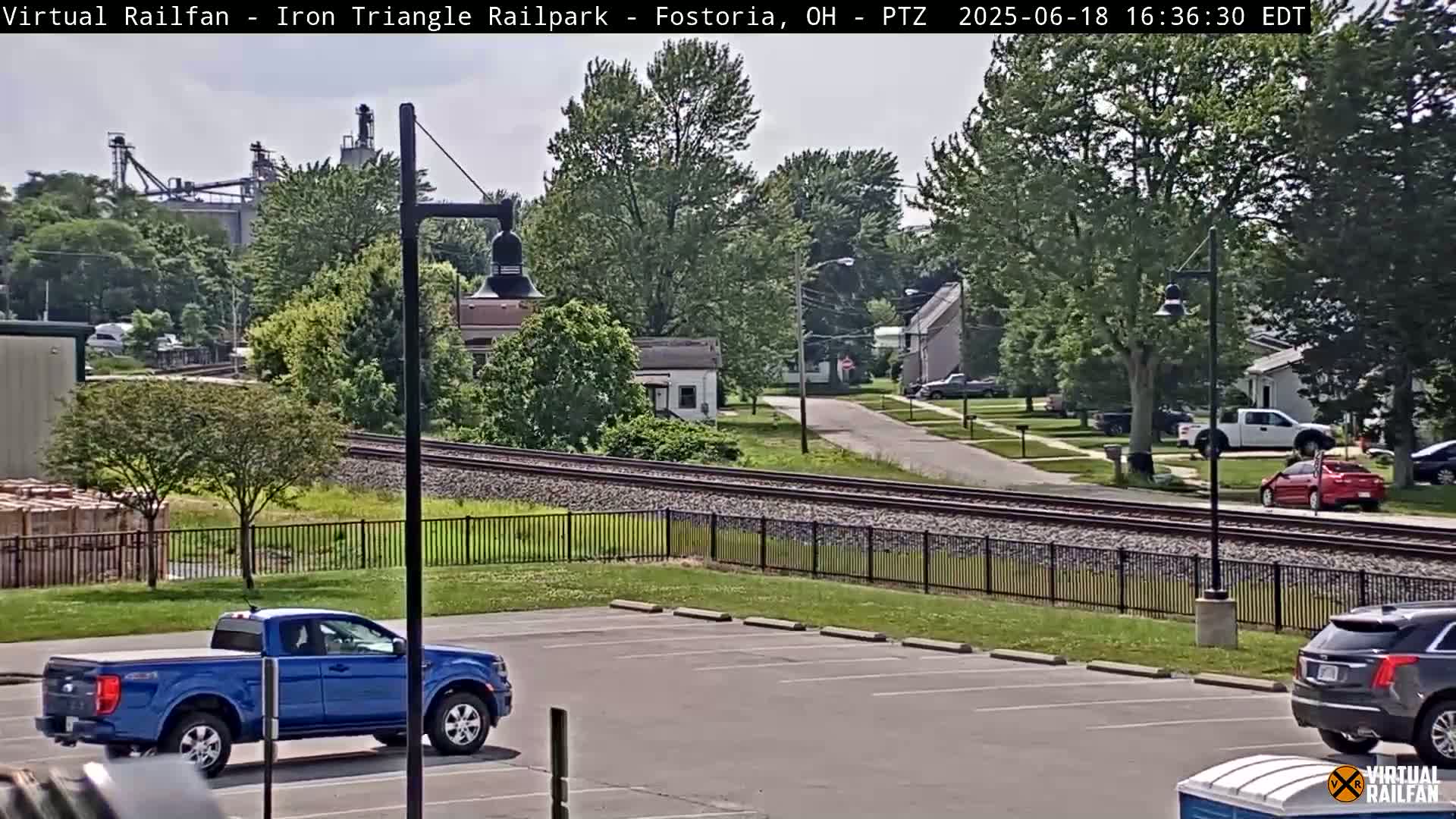Fostoria Iron Triangle Railpark  & Railroad Crossing Live Cam -Fostoria , Seneca, Ohio, USA