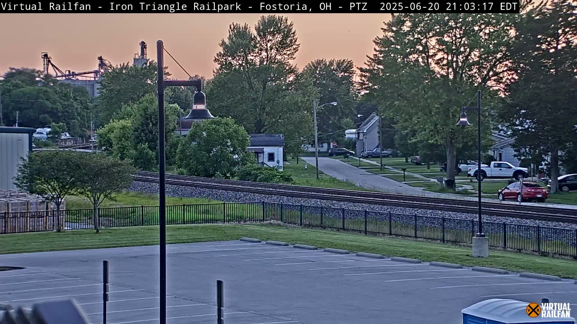 Fostoria Iron Triangle Railpark  & Railroad Crossing Live Cam -Fostoria , Seneca, Ohio, USA