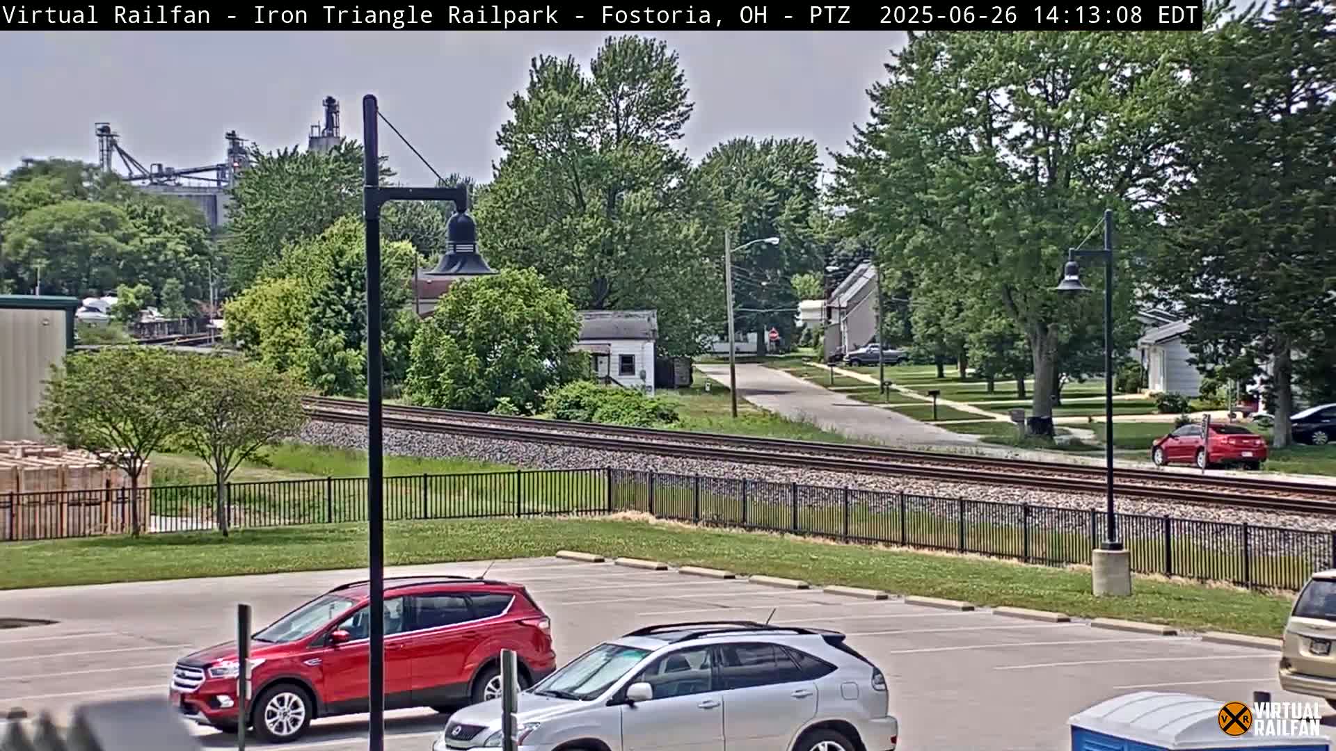 Fostoria Iron Triangle Railpark  & Railroad Crossing Live Cam -Fostoria , Seneca, Ohio, USA
