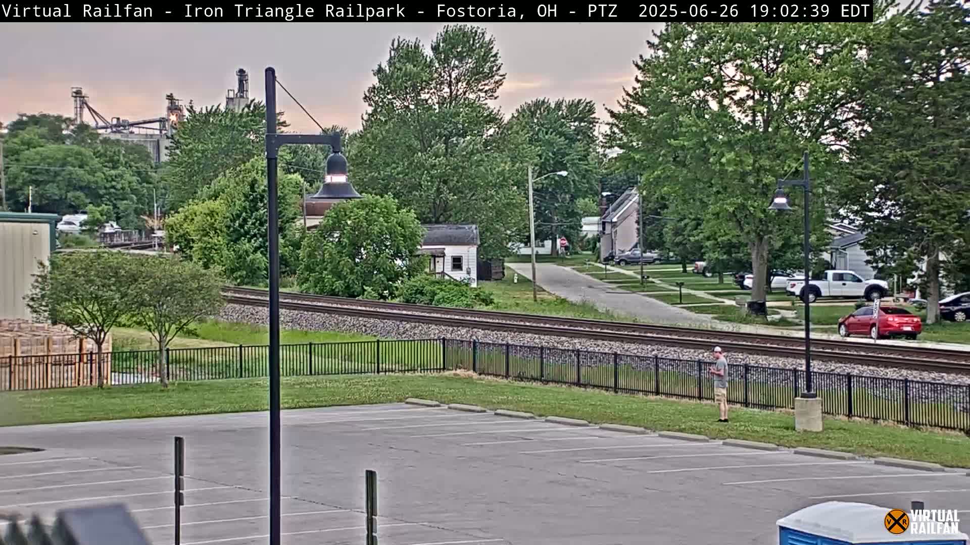 Fostoria Iron Triangle Railpark  & Railroad Crossing Live Cam -Fostoria , Seneca, Ohio, USA