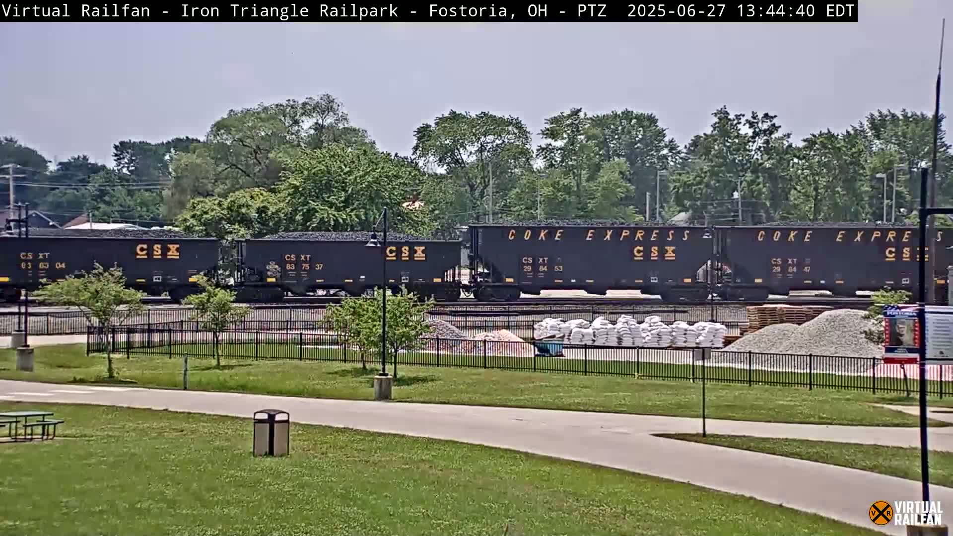 Fostoria Iron Triangle Railpark  & Railroad Crossing Live Cam -Fostoria , Seneca, Ohio, USA