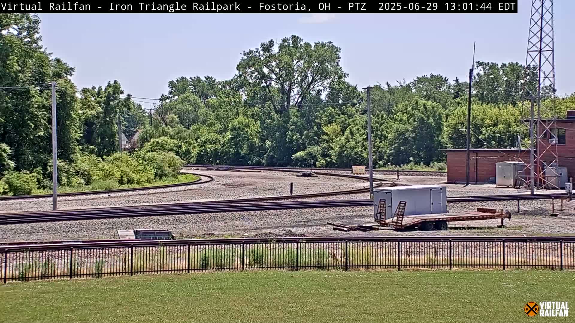 Fostoria Iron Triangle Railpark  & Railroad Crossing Live Cam -Fostoria , Seneca, Ohio, USA