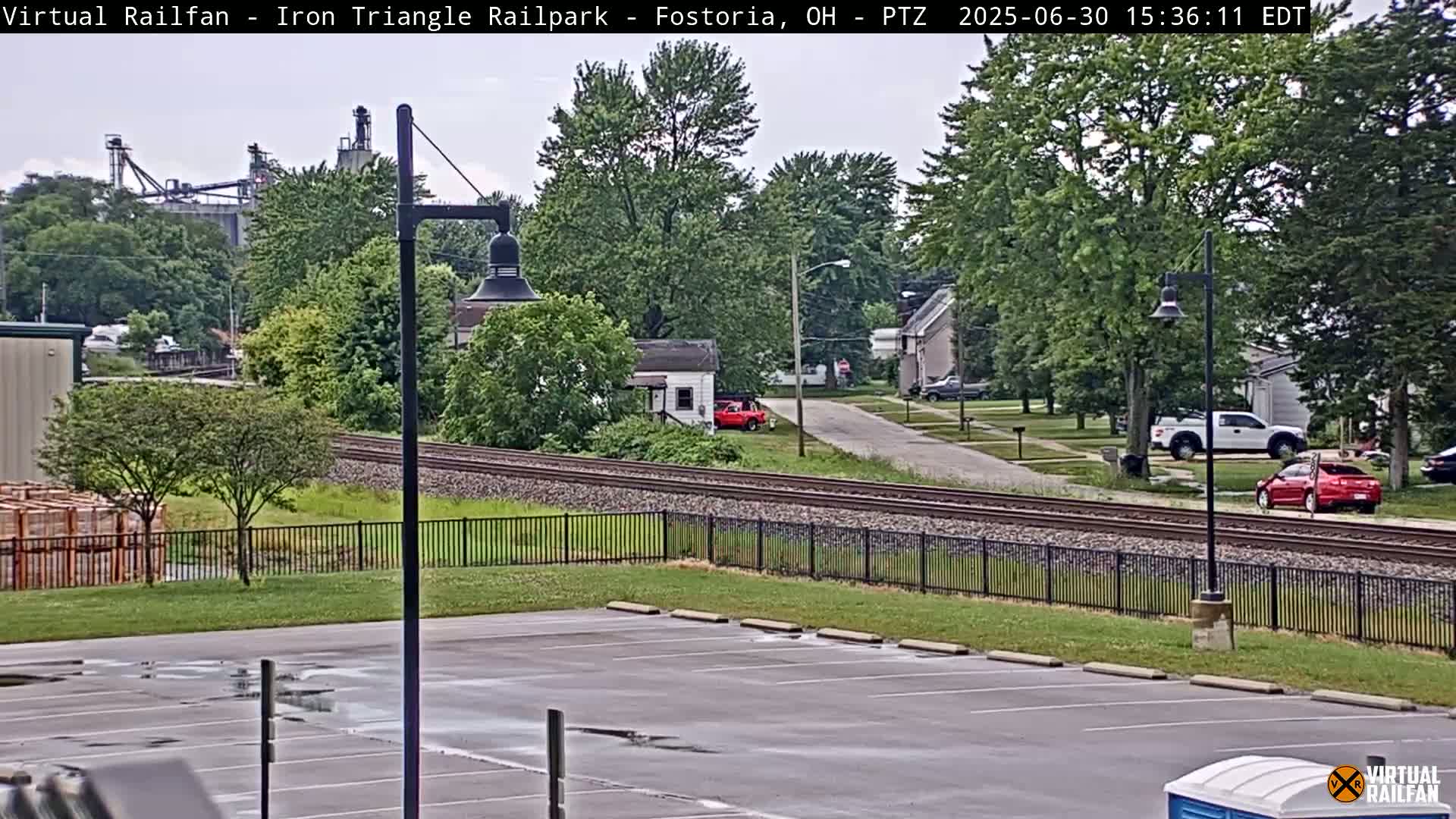 Fostoria Iron Triangle Railpark  & Railroad Crossing Live Cam -Fostoria , Seneca, Ohio, USA