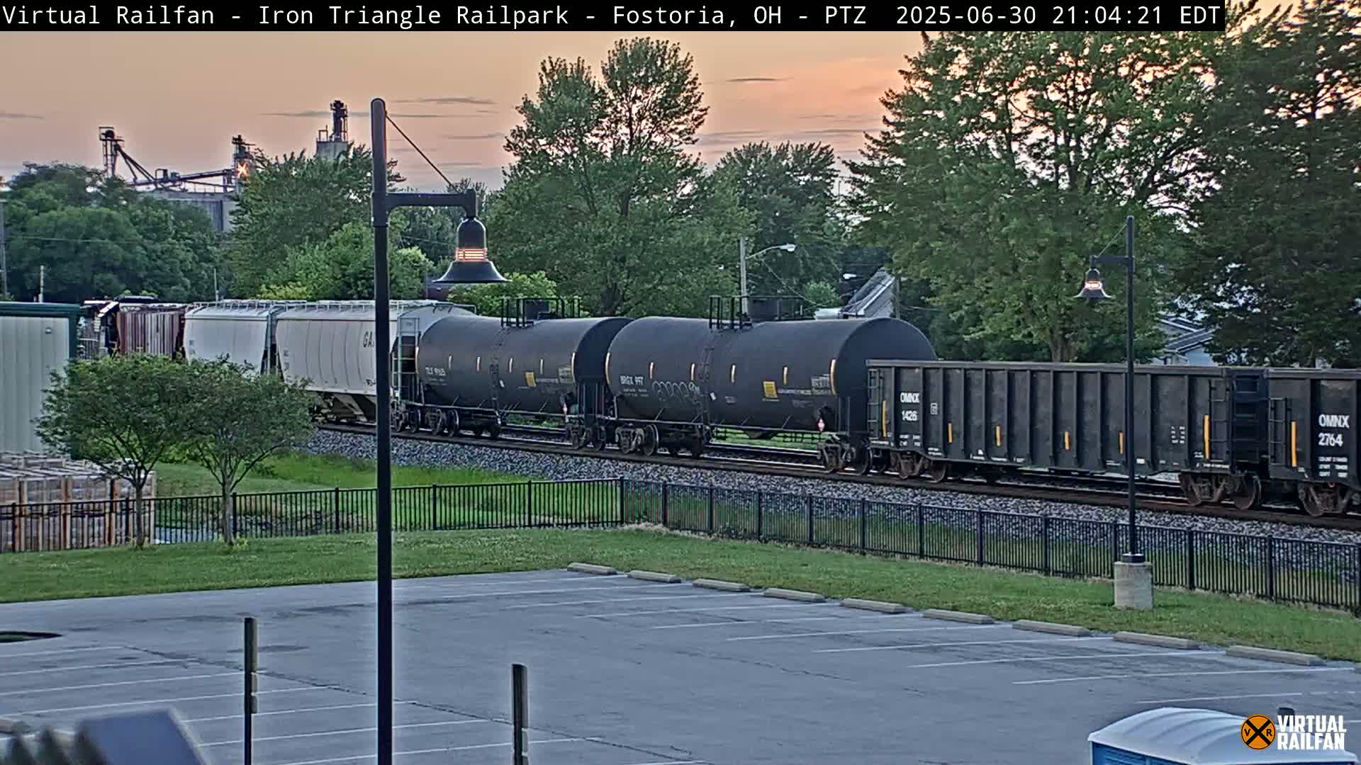 Fostoria Iron Triangle Railpark  & Railroad Crossing Live Cam -Fostoria , Seneca, Ohio, USA
