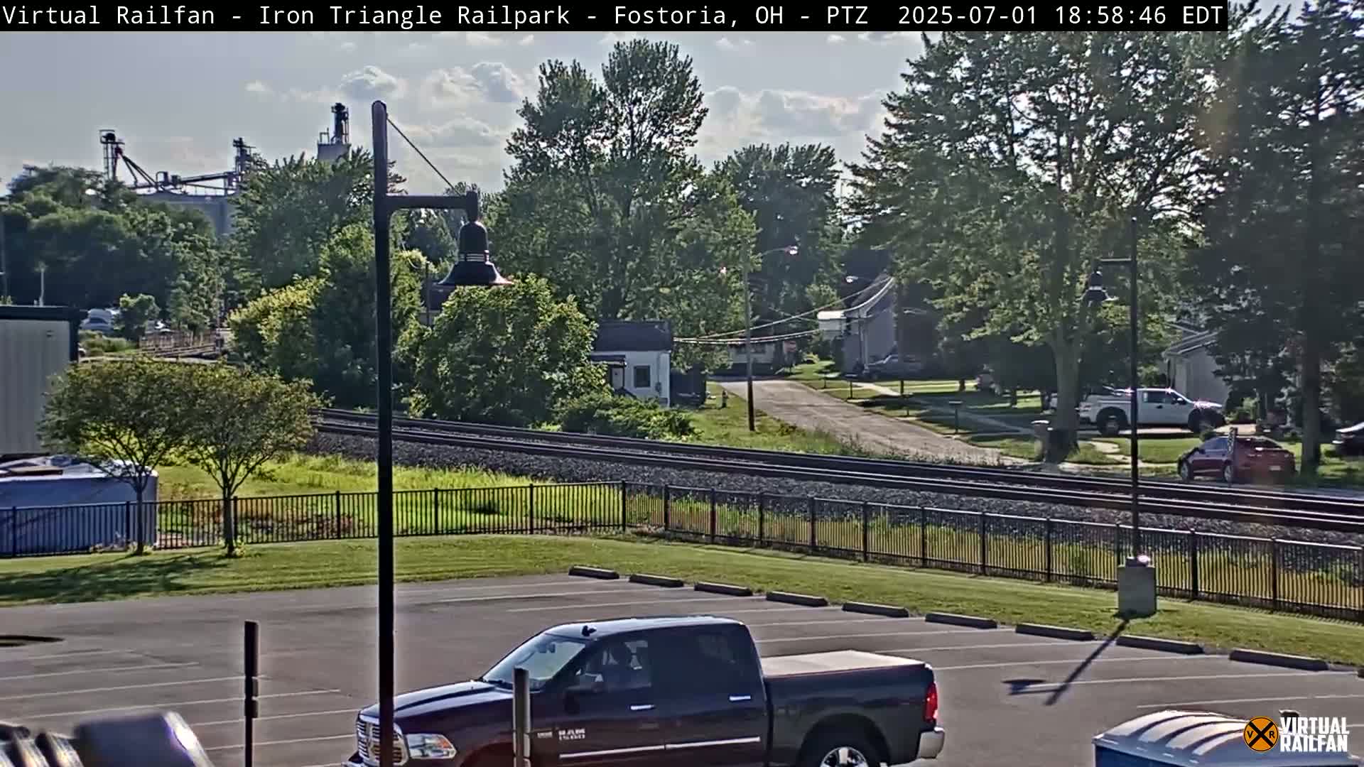 Fostoria Iron Triangle Railpark  & Railroad Crossing Live Cam -Fostoria , Seneca, Ohio, USA