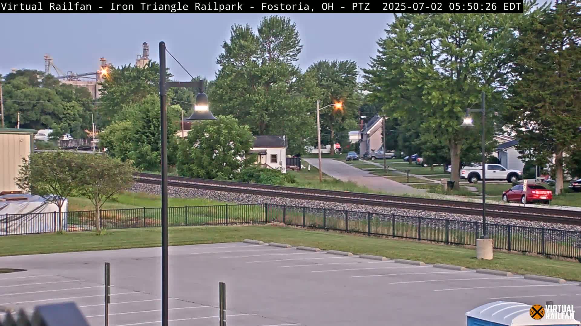 Fostoria Iron Triangle Railpark  & Railroad Crossing Live Cam -Fostoria , Seneca, Ohio, USA