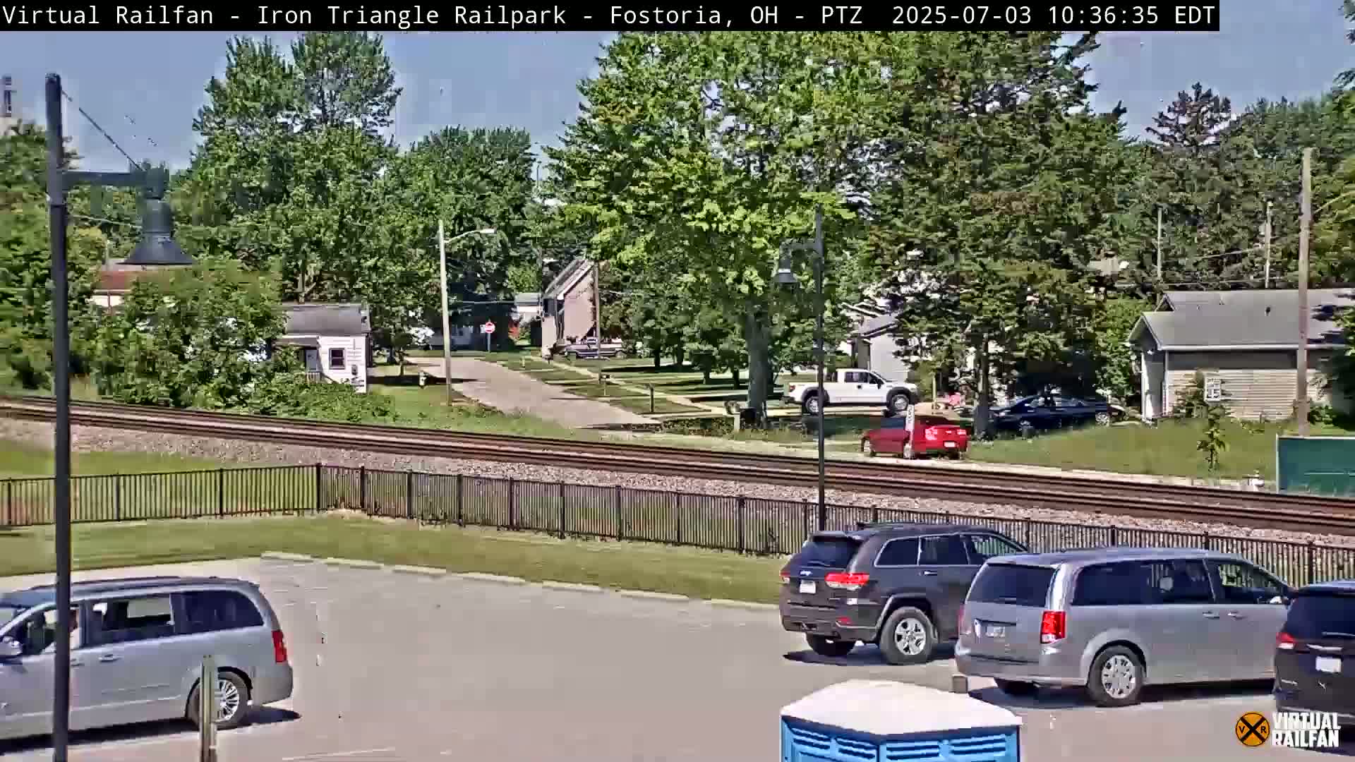Fostoria Iron Triangle Railpark  & Railroad Crossing Live Cam -Fostoria , Seneca, Ohio, USA