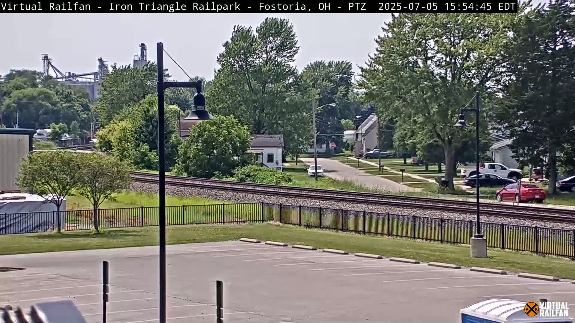 Fostoria Iron Triangle Railpark  & Railroad Crossing Live Cam -Fostoria , Seneca, Ohio, USA