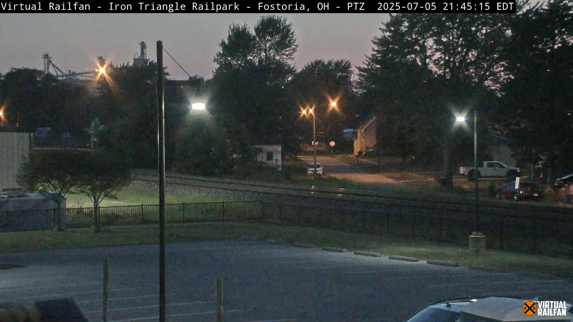 Fostoria Iron Triangle Railpark  & Railroad Crossing Live Cam -Fostoria , Seneca, Ohio, USA