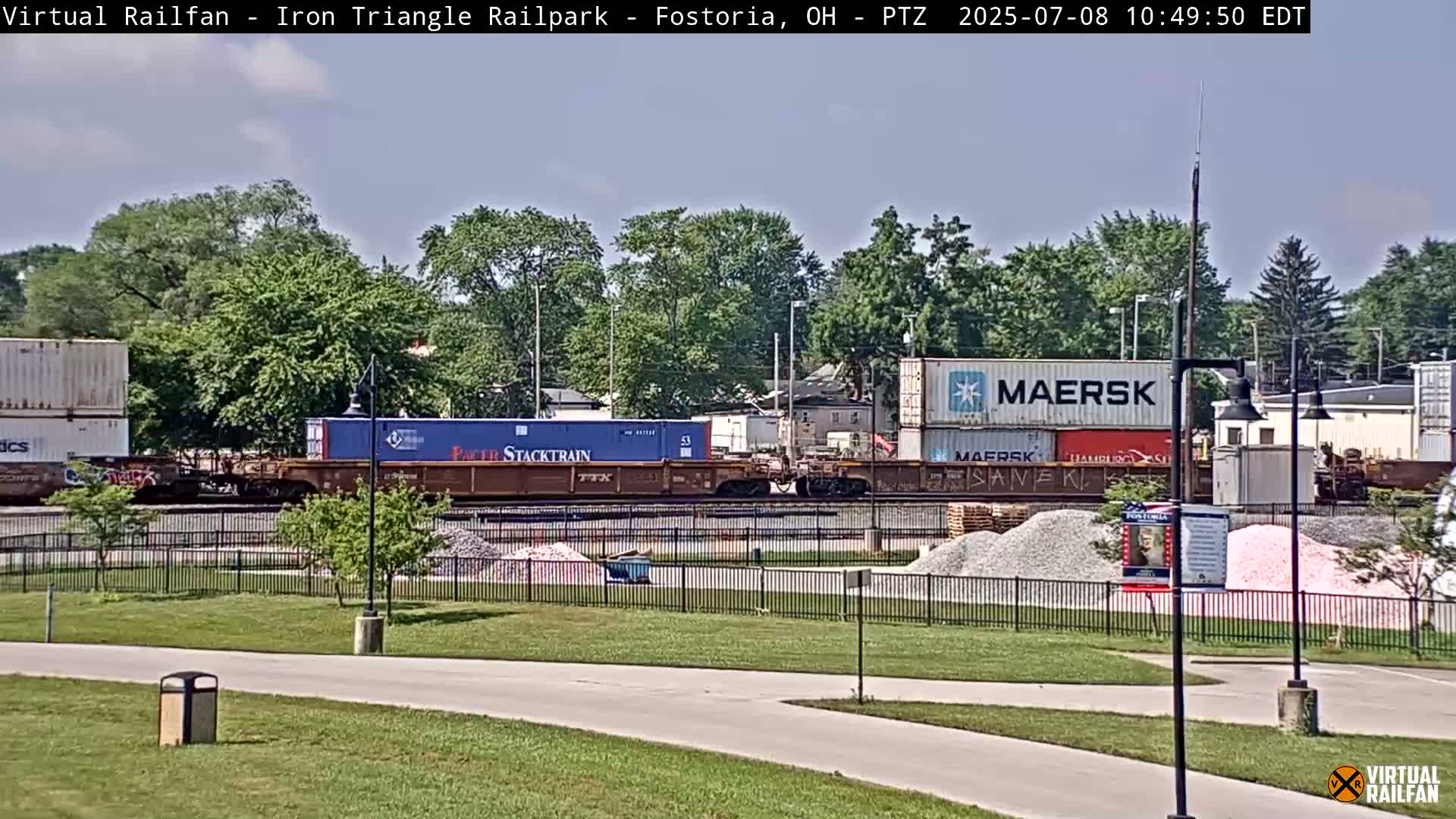 Fostoria Iron Triangle Railpark  & Railroad Crossing Live Cam -Fostoria , Seneca, Ohio, USA