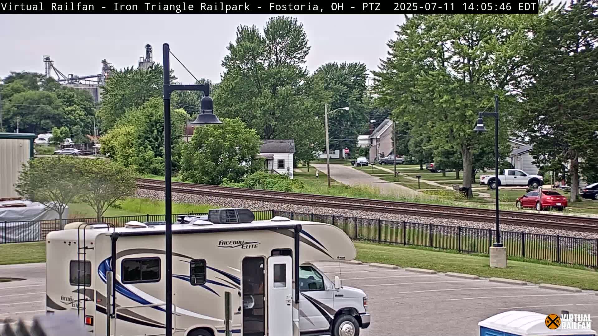 Fostoria Iron Triangle Railpark  & Railroad Crossing Live Cam -Fostoria , Seneca, Ohio, USA