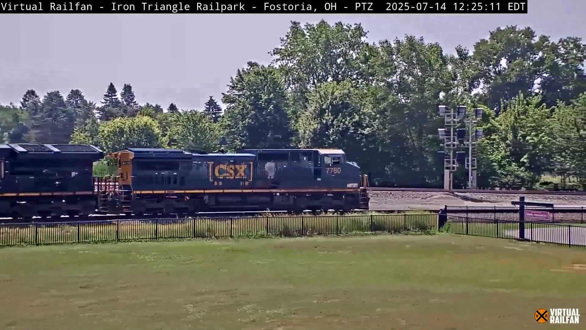 Fostoria Iron Triangle Railpark  & Railroad Crossing Live Cam -Fostoria , Seneca, Ohio, USA