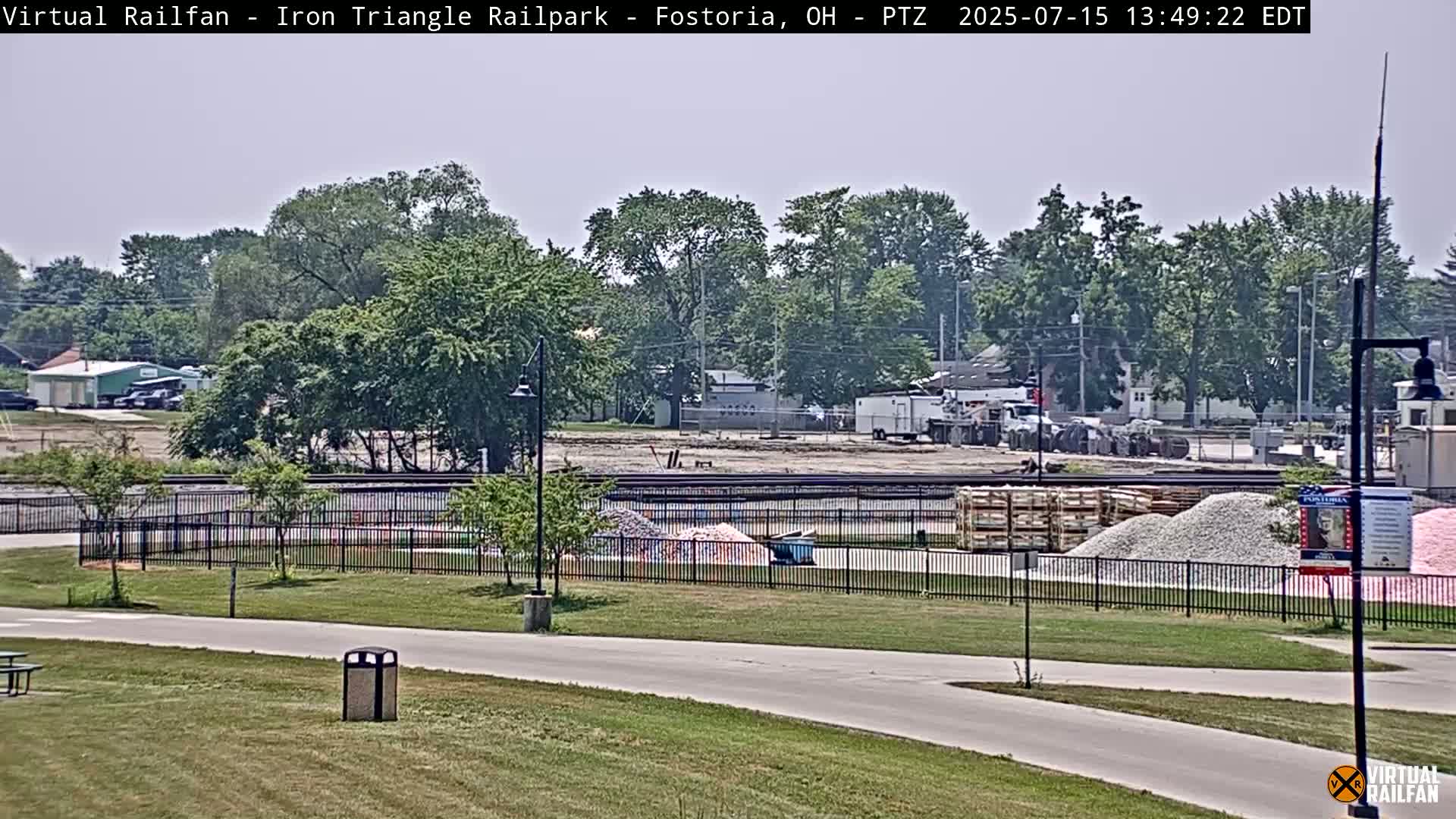 Fostoria Iron Triangle Railpark  & Railroad Crossing Live Cam -Fostoria , Seneca, Ohio, USA