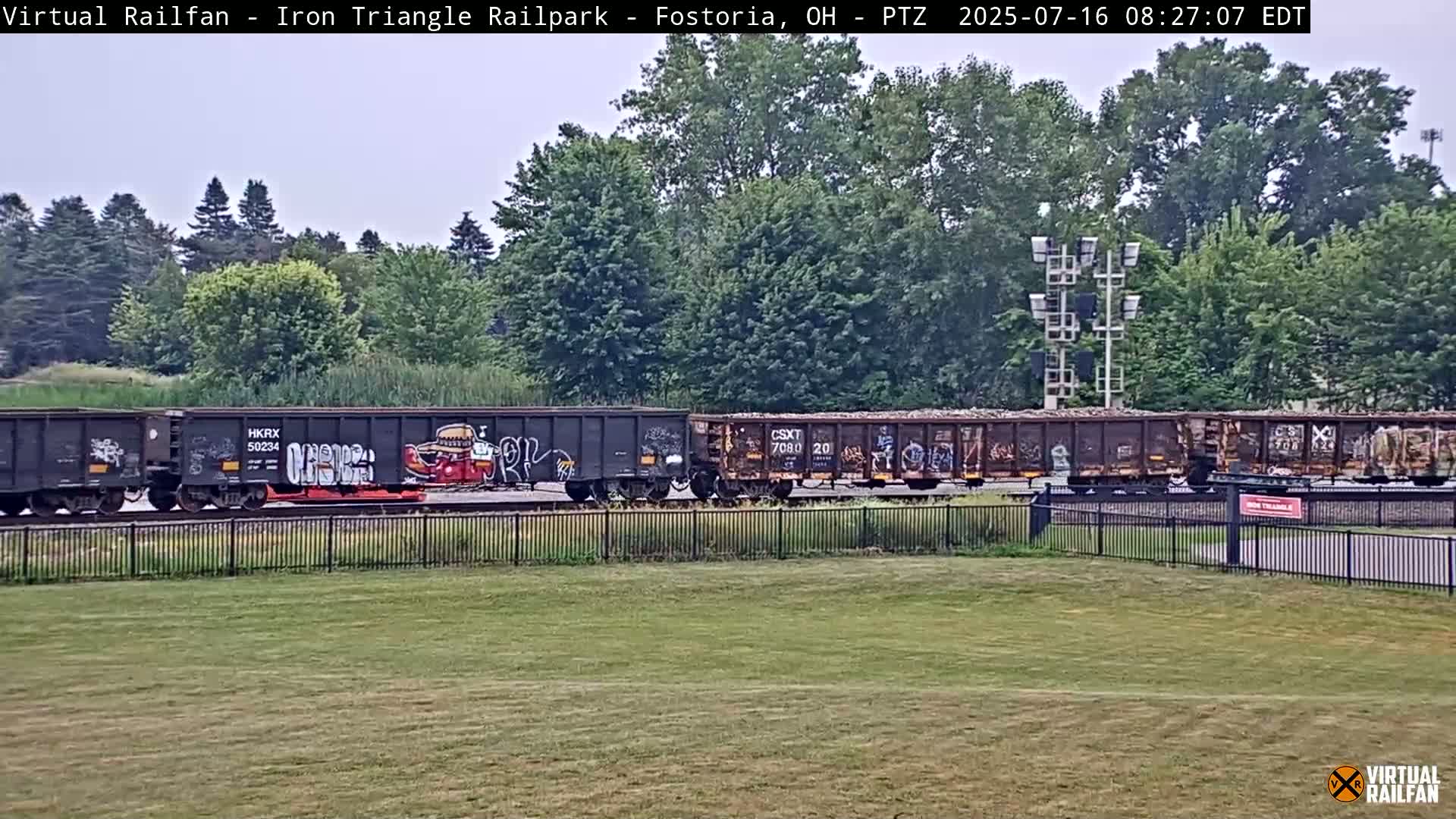 Fostoria Iron Triangle Railpark  & Railroad Crossing Live Cam -Fostoria , Seneca, Ohio, USA